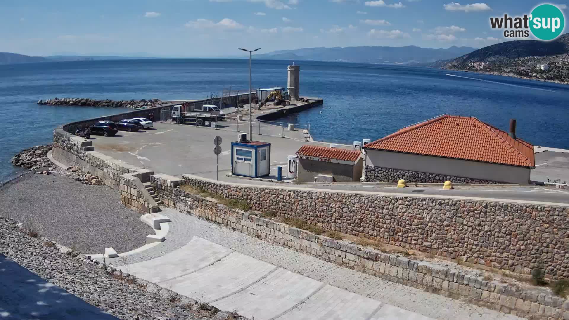 Senj Hafen Webcam – Wellenbrecher & Leuchtturm Liveblick