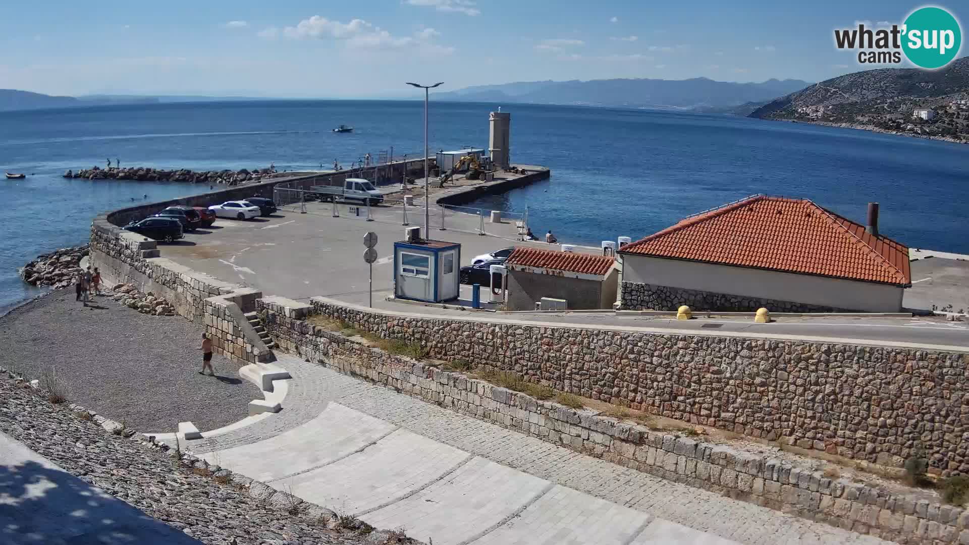 Senj Hafen Webcam – Wellenbrecher & Leuchtturm Liveblick