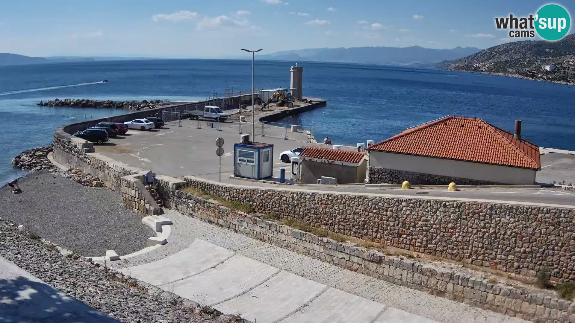 Webcam puerto de Senj – Rompeolas y faro en directo