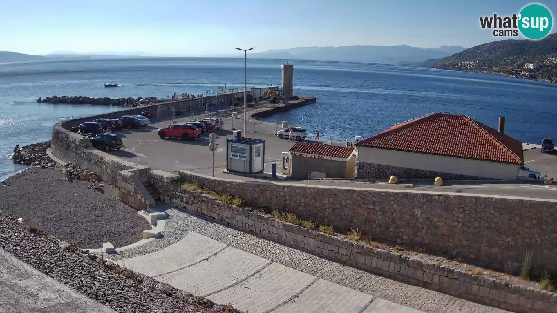 Senj Hafen Webcam – Wellenbrecher & Leuchtturm Liveblick