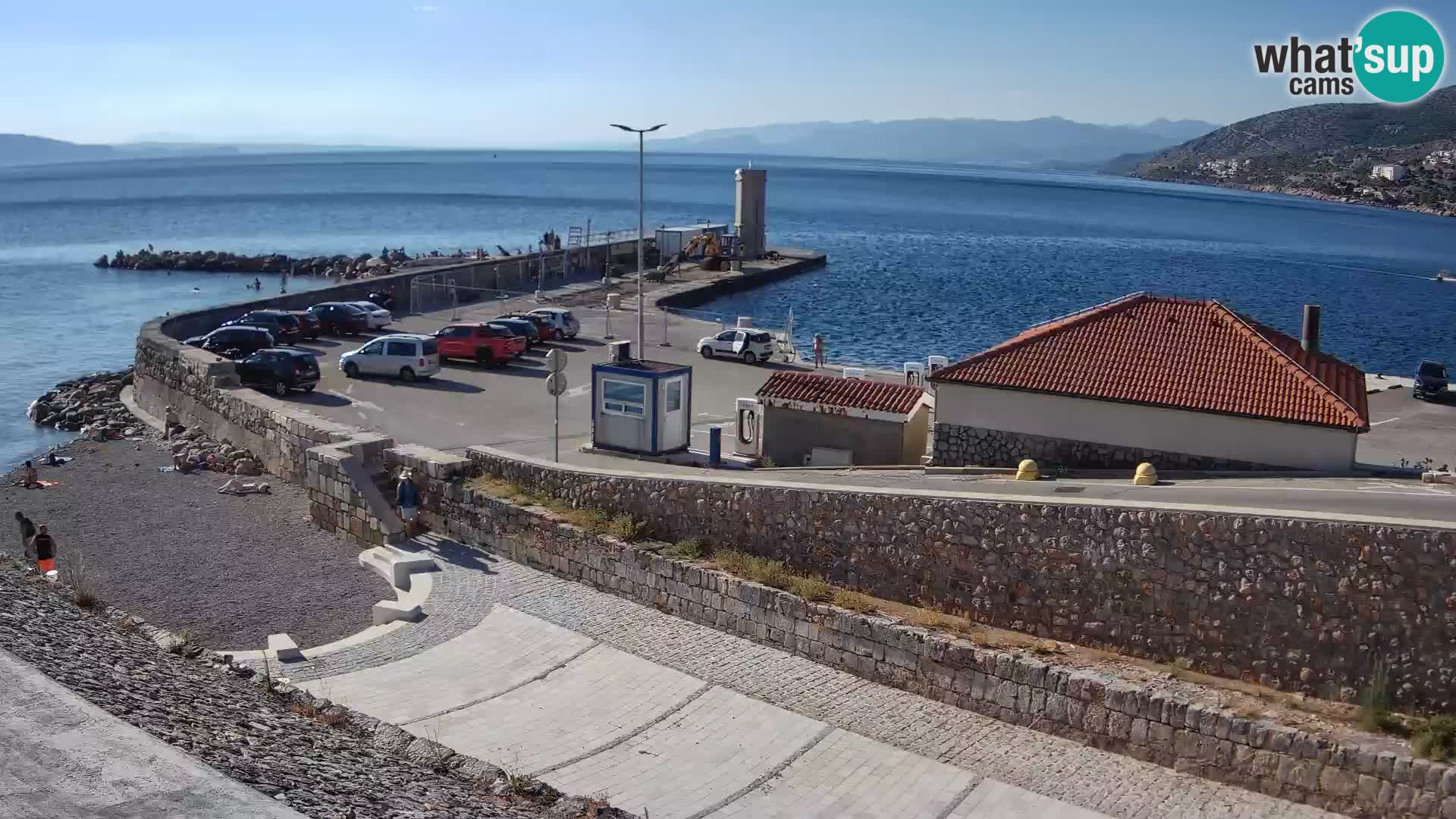 Webcam port de Senj – Vue sur la jetée et le phare