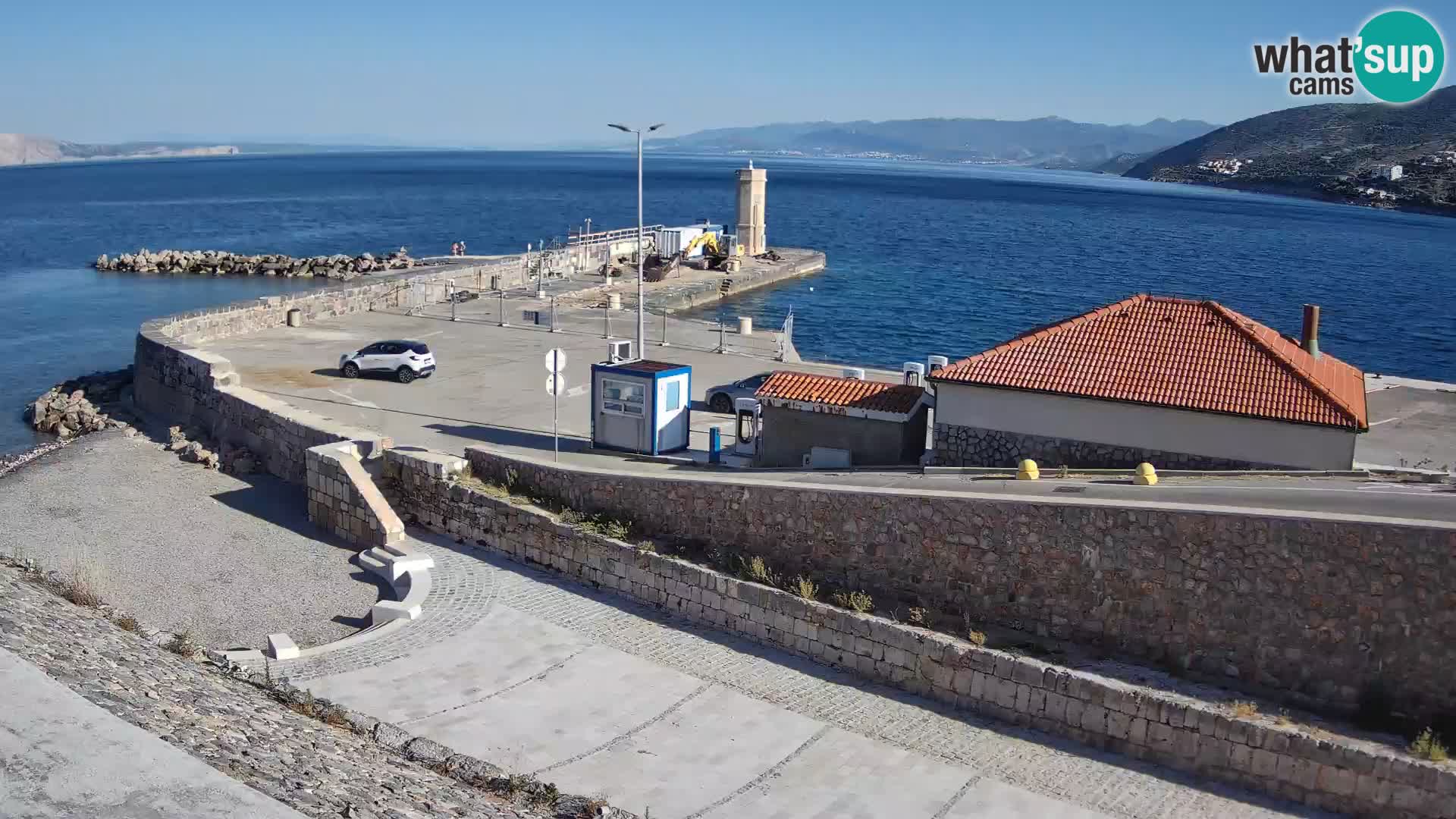 Senj Hafen Webcam – Wellenbrecher & Leuchtturm Liveblick