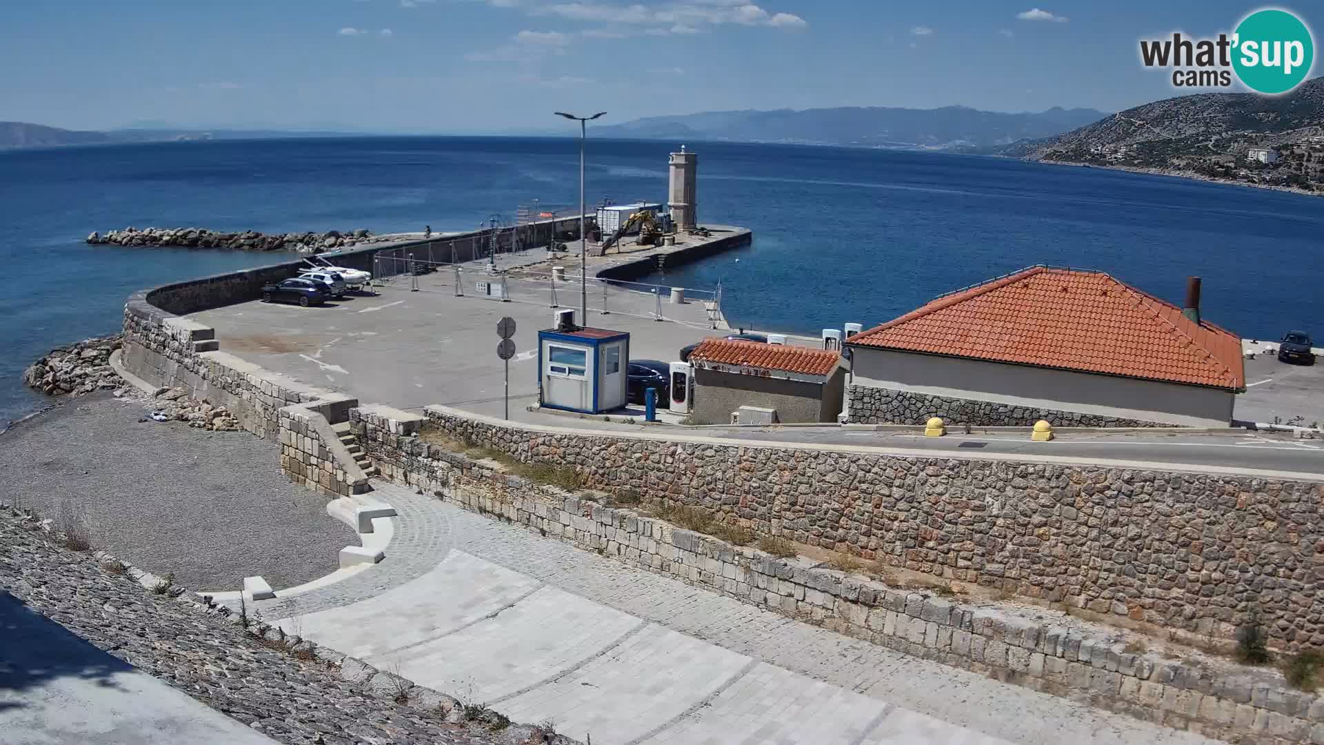 Senj Hafen Webcam – Wellenbrecher & Leuchtturm Liveblick