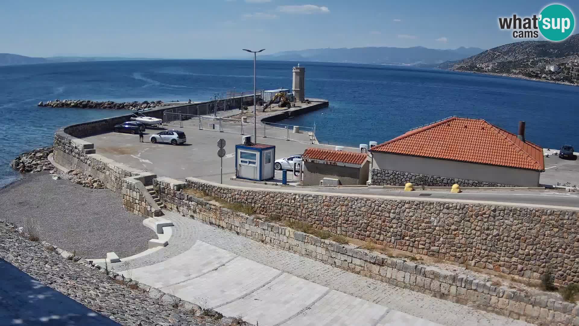 Senj Hafen Webcam – Wellenbrecher & Leuchtturm Liveblick