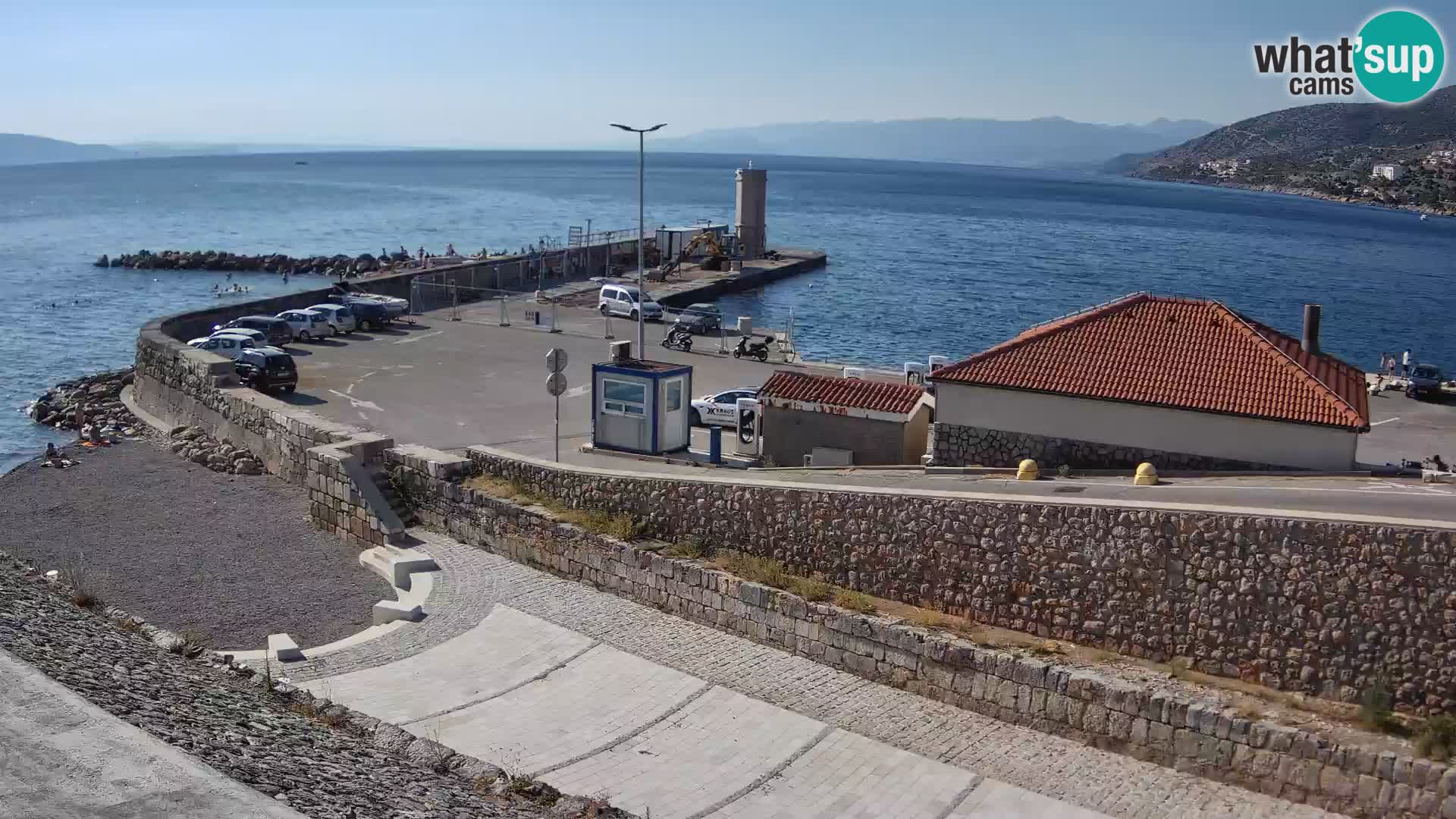 Senj Hafen Webcam – Wellenbrecher & Leuchtturm Liveblick