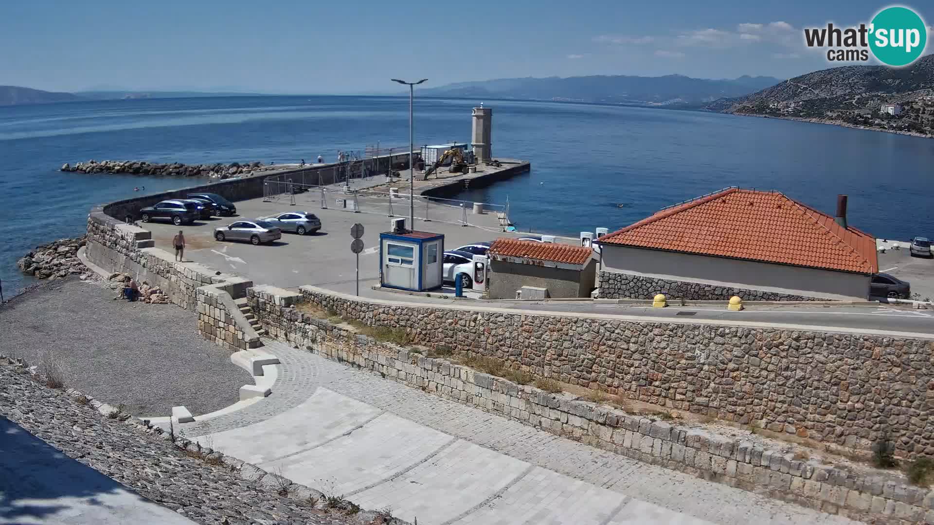 Senj Hafen Webcam – Wellenbrecher & Leuchtturm Liveblick