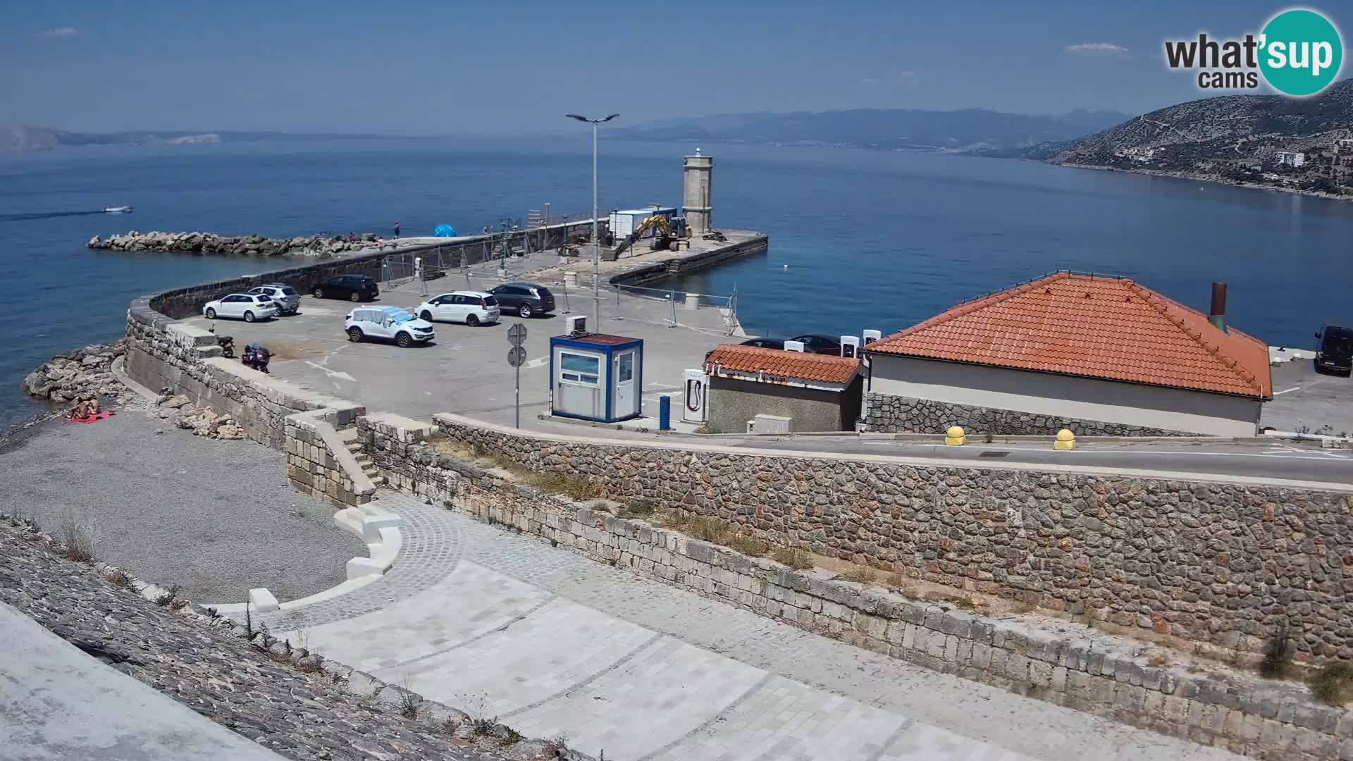 Senj Hafen Webcam – Wellenbrecher & Leuchtturm Liveblick