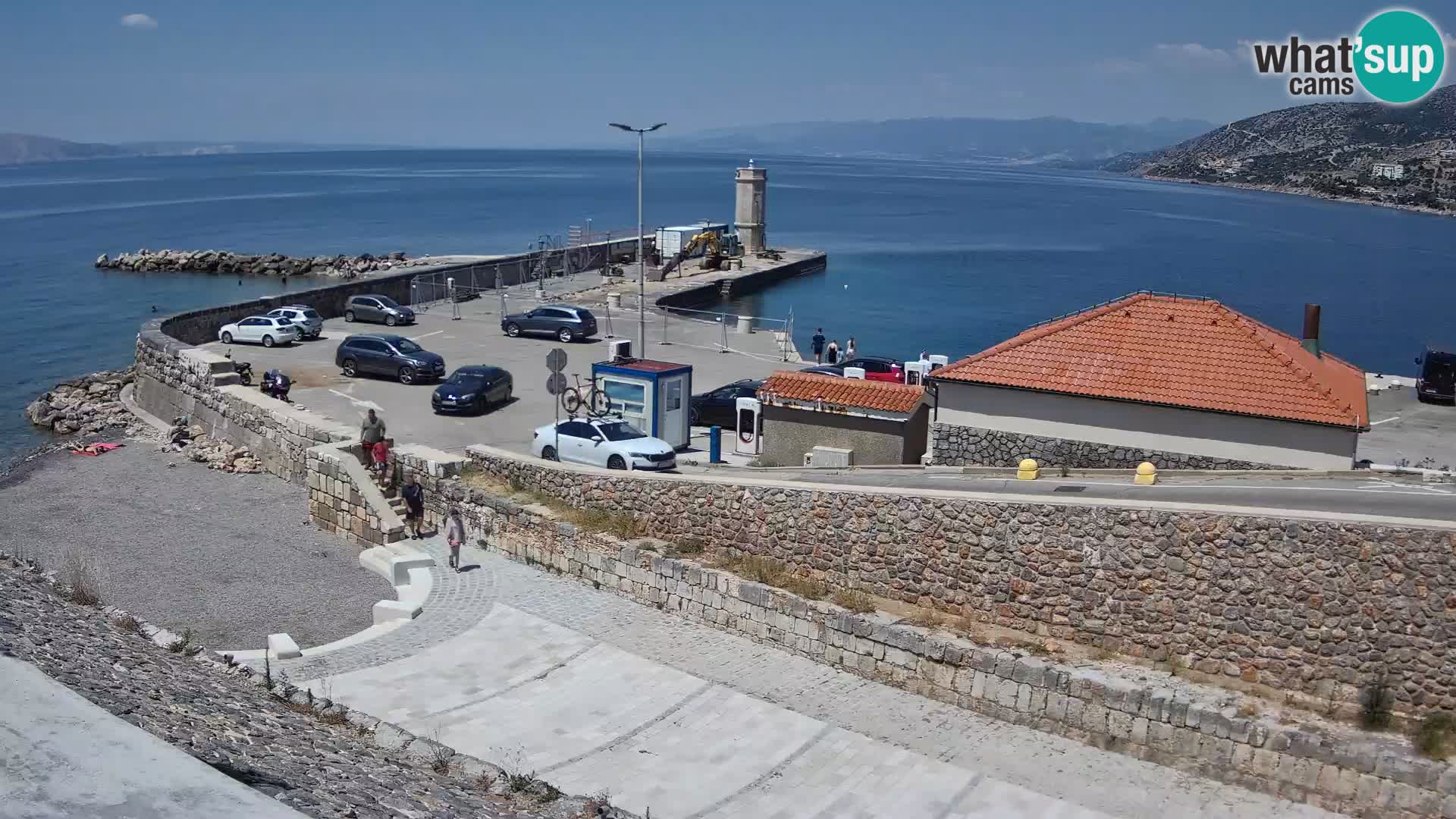 Senj Hafen Webcam – Wellenbrecher & Leuchtturm Liveblick
