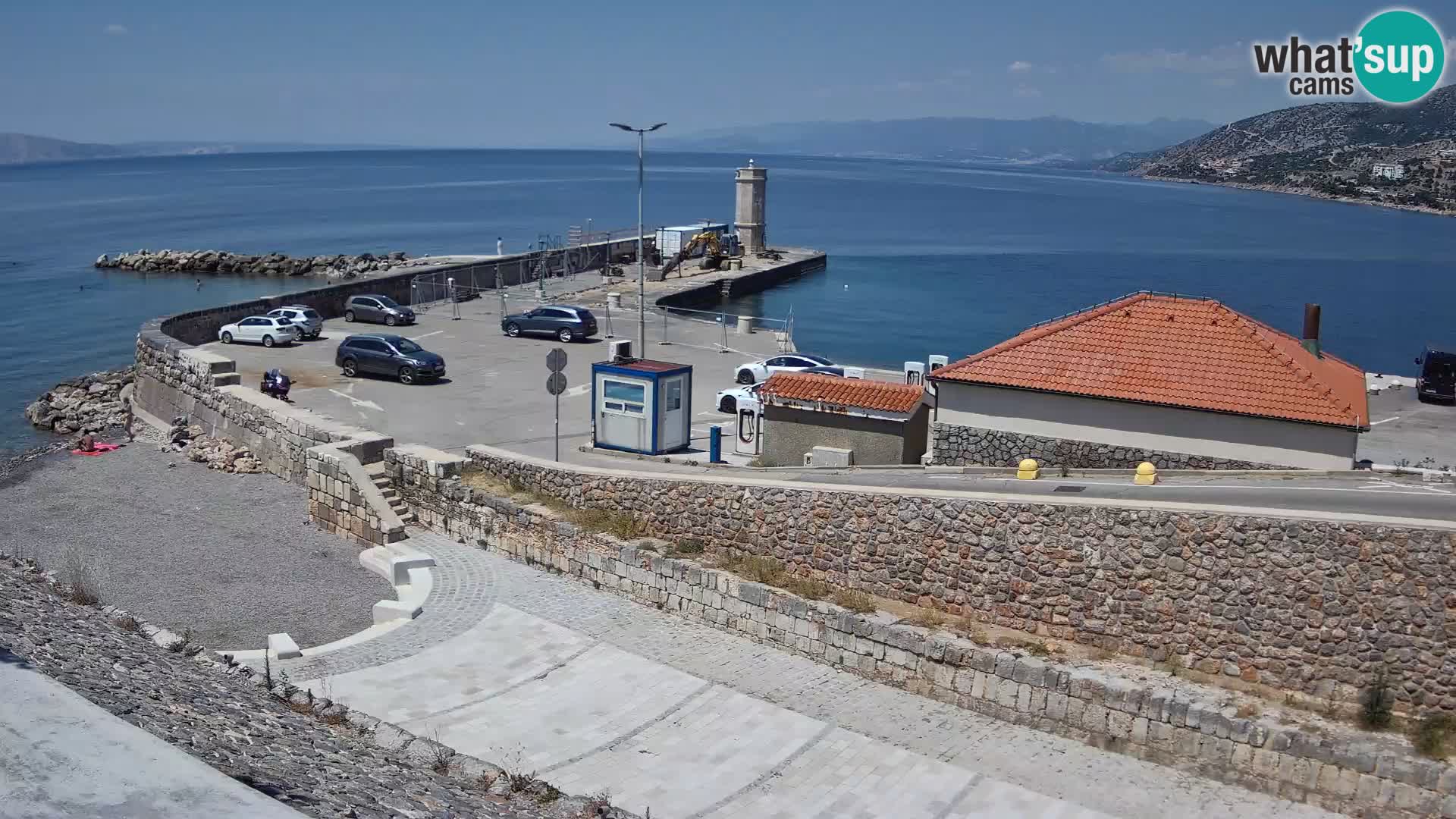 Senj Hafen Webcam – Wellenbrecher & Leuchtturm Liveblick