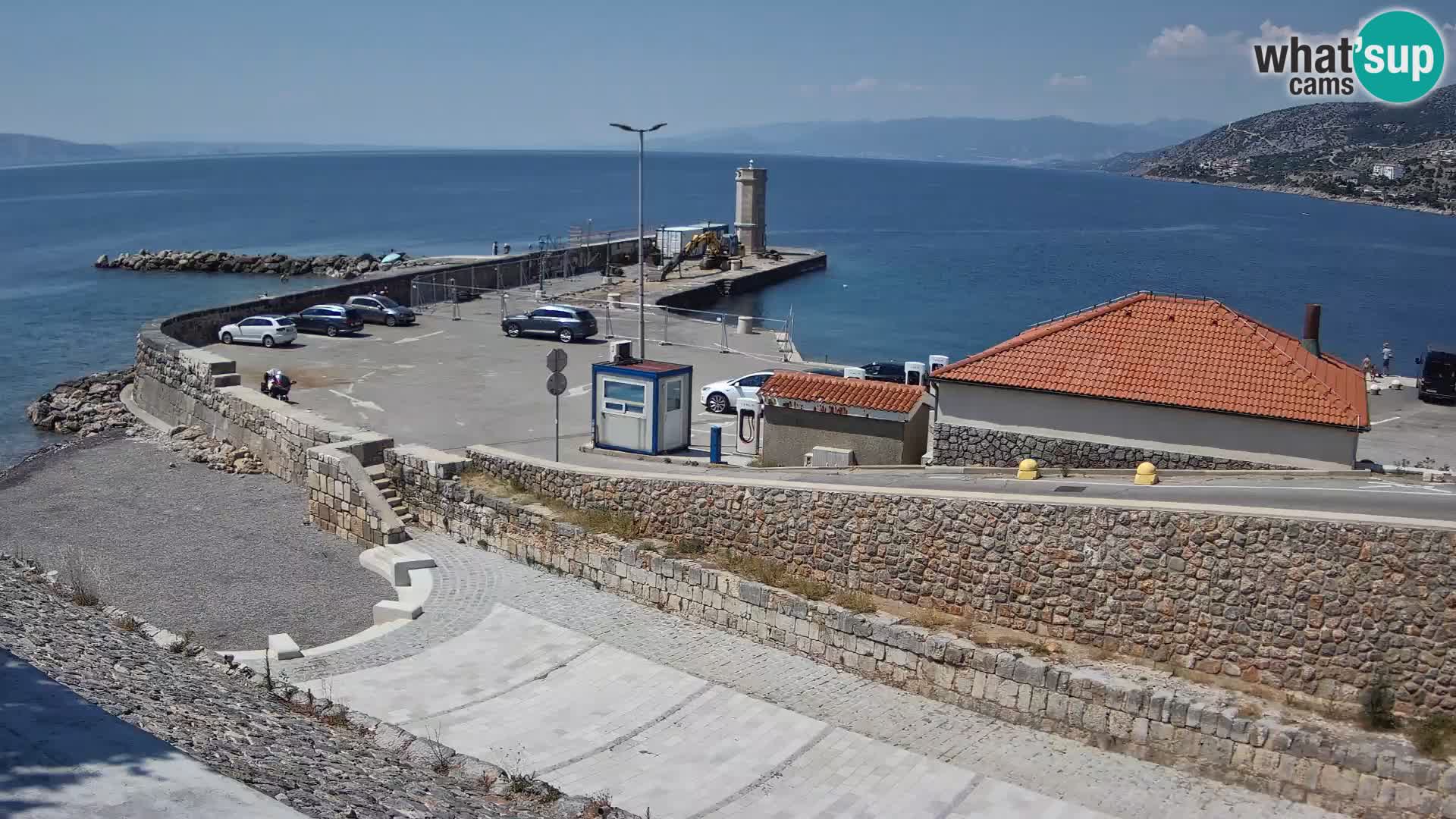 Senj Hafen Webcam – Wellenbrecher & Leuchtturm Liveblick