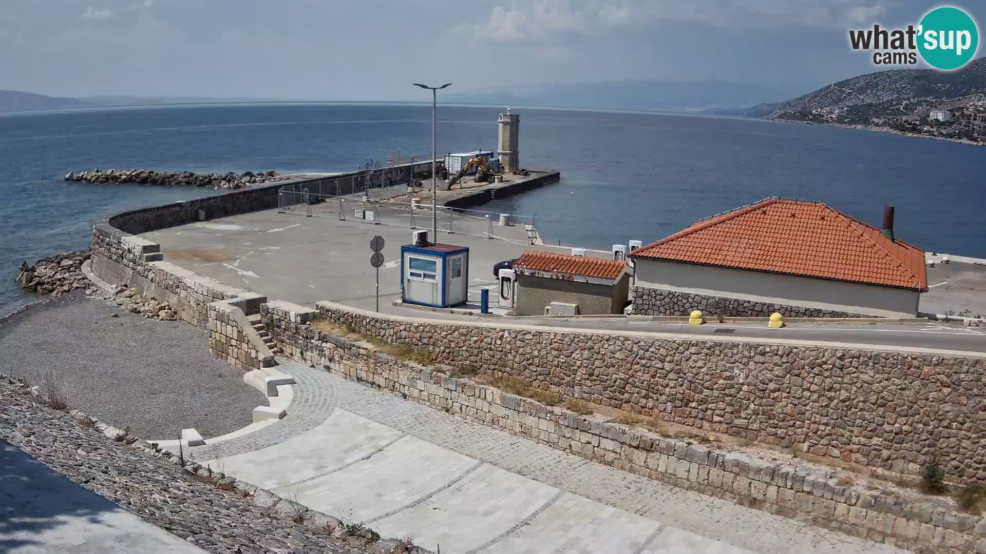 Senj Hafen Webcam – Wellenbrecher & Leuchtturm Liveblick