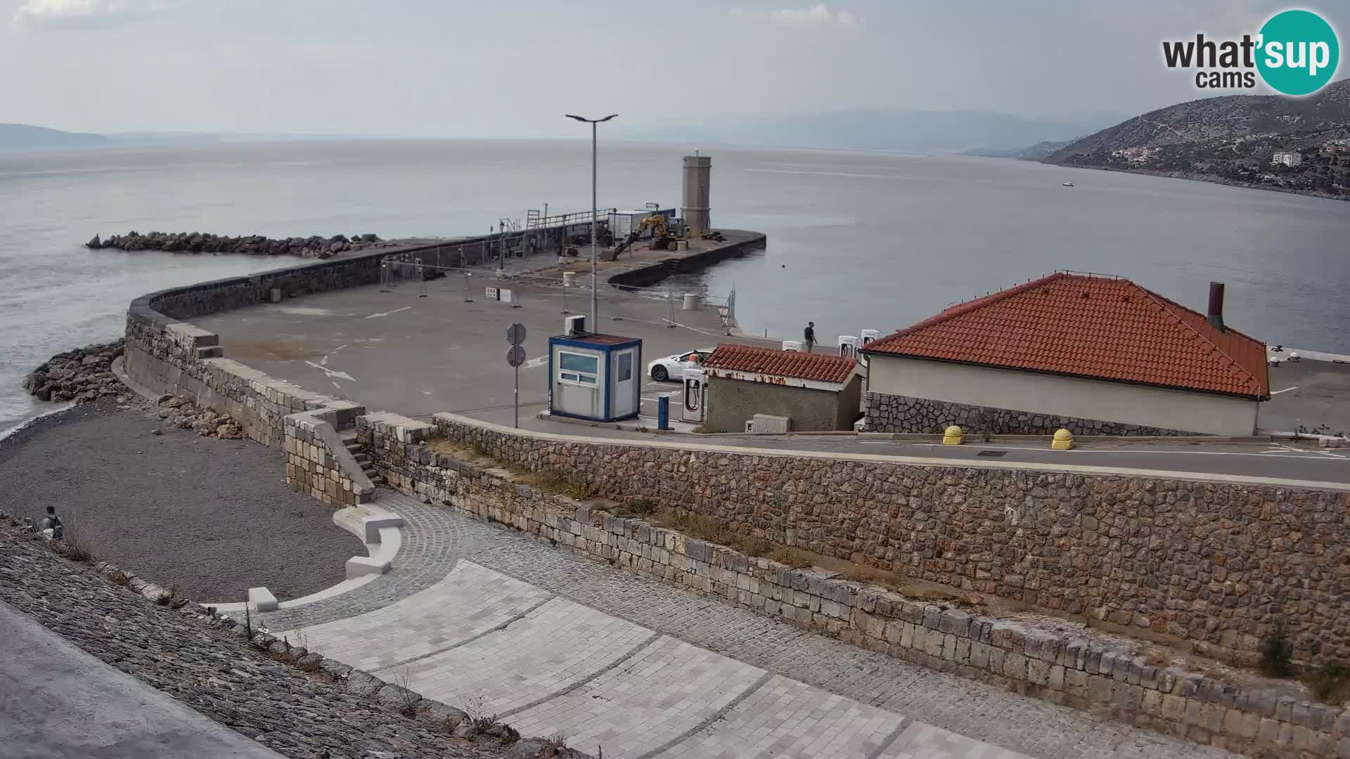 Webcam port de Senj – Vue sur la jetée et le phare