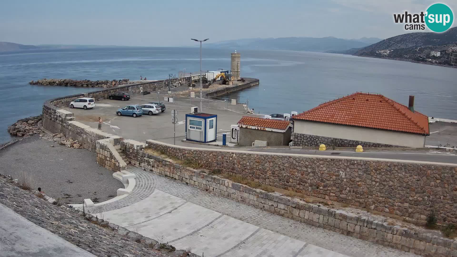 Senj Hafen Webcam – Wellenbrecher & Leuchtturm Liveblick