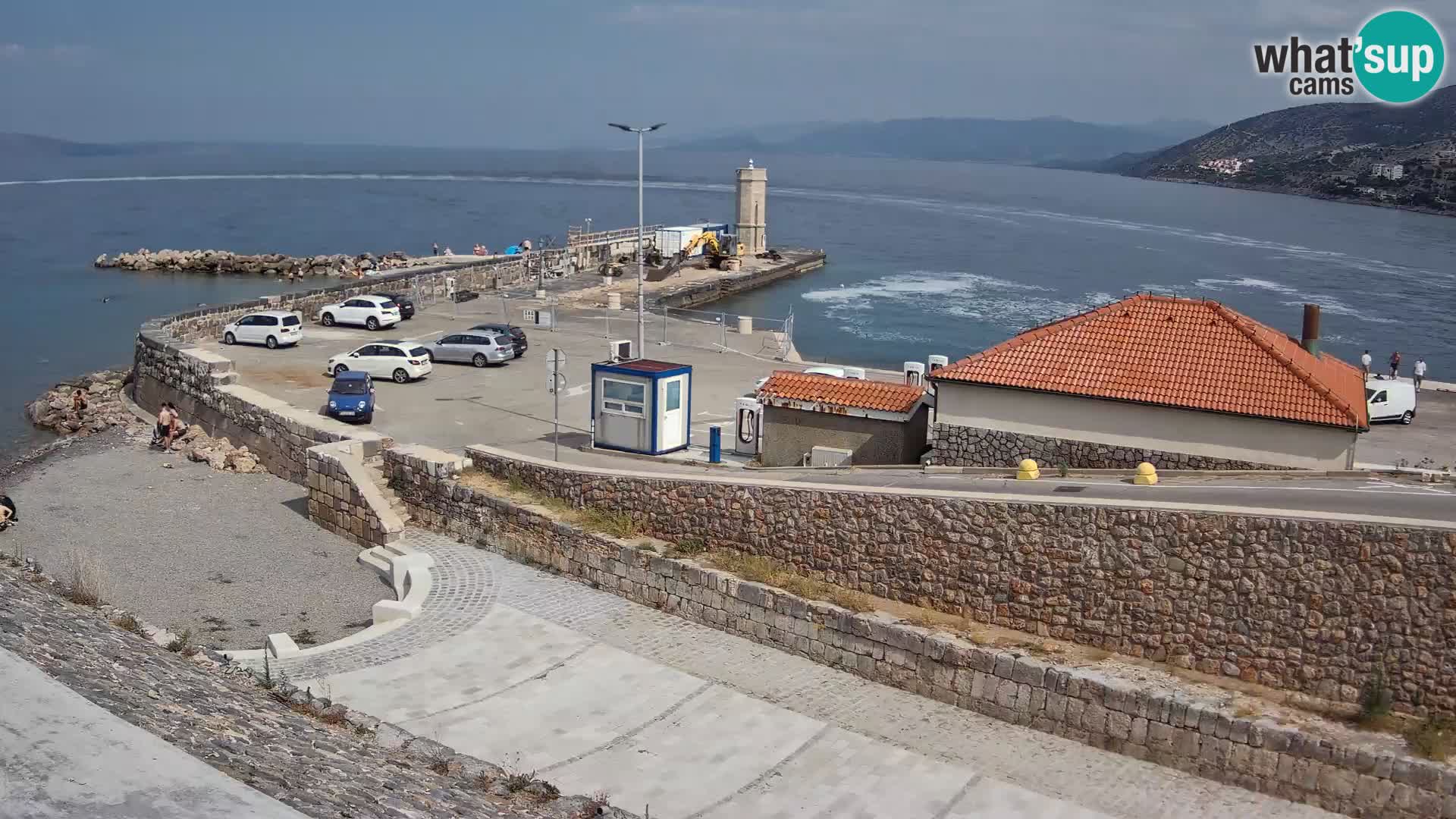 Senj Hafen Webcam – Wellenbrecher & Leuchtturm Liveblick