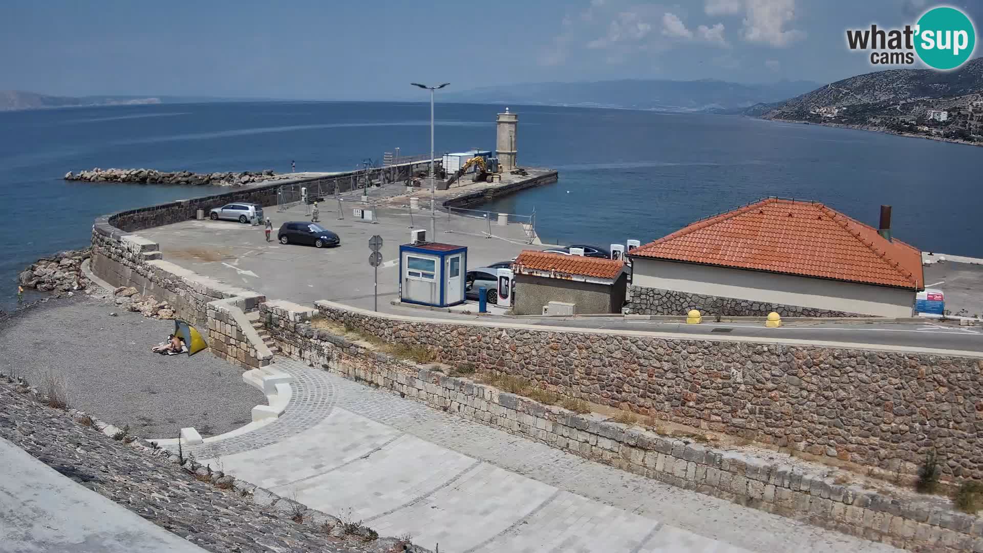 Webcam port de Senj – Vue sur la jetée et le phare