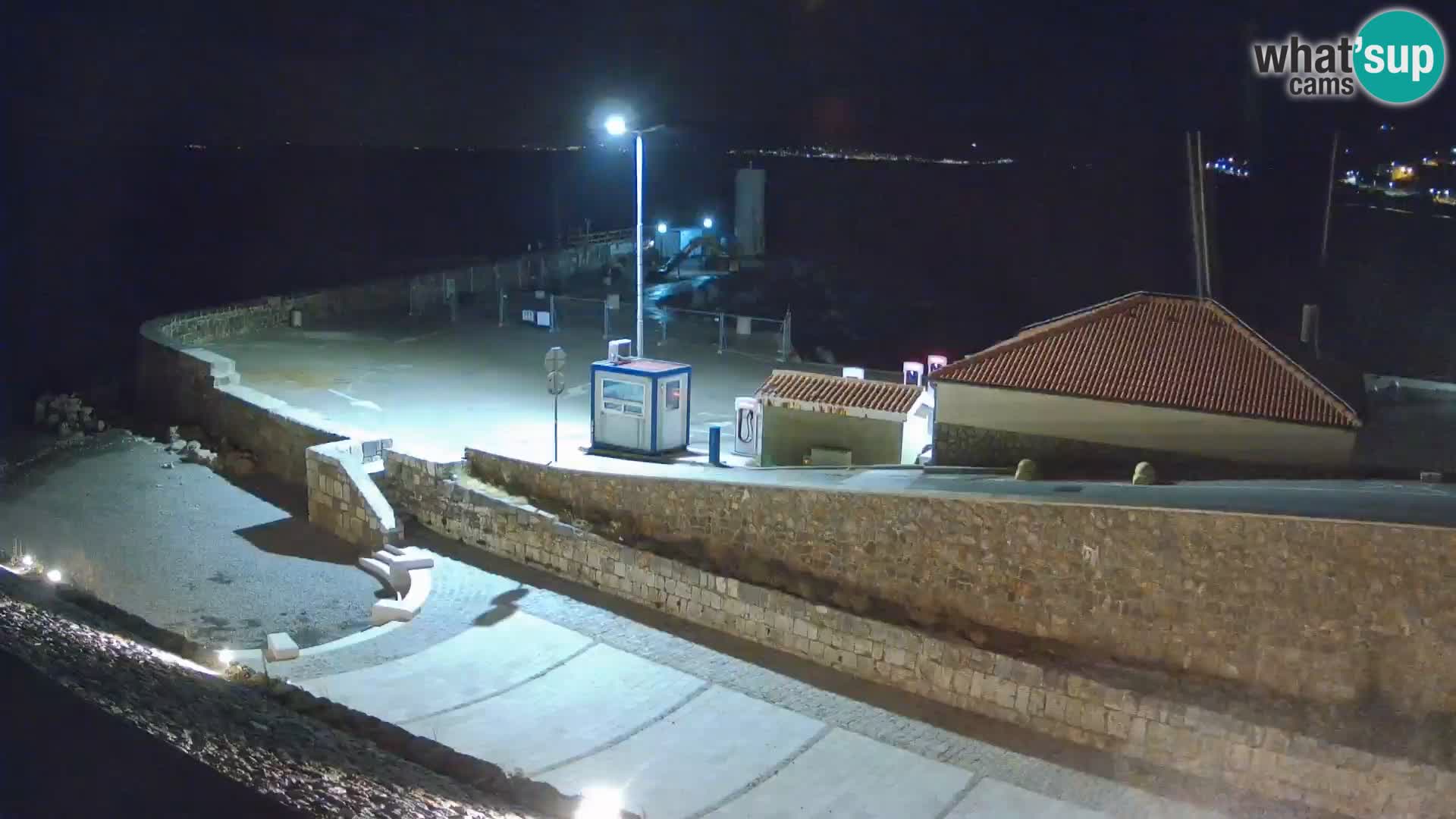 Webcam port de Senj – Vue sur la jetée et le phare