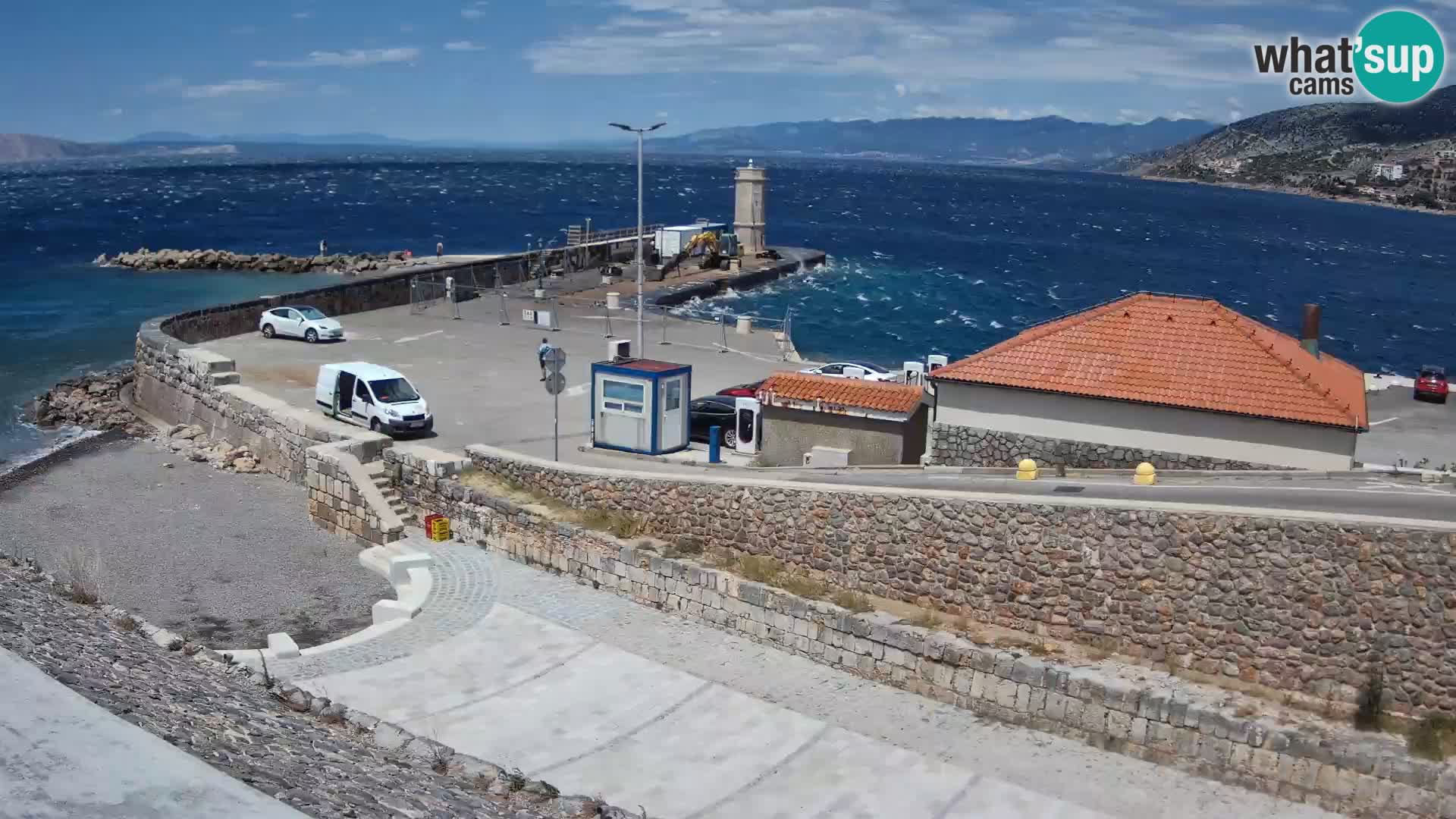Webcam puerto de Senj – Rompeolas y faro en directo