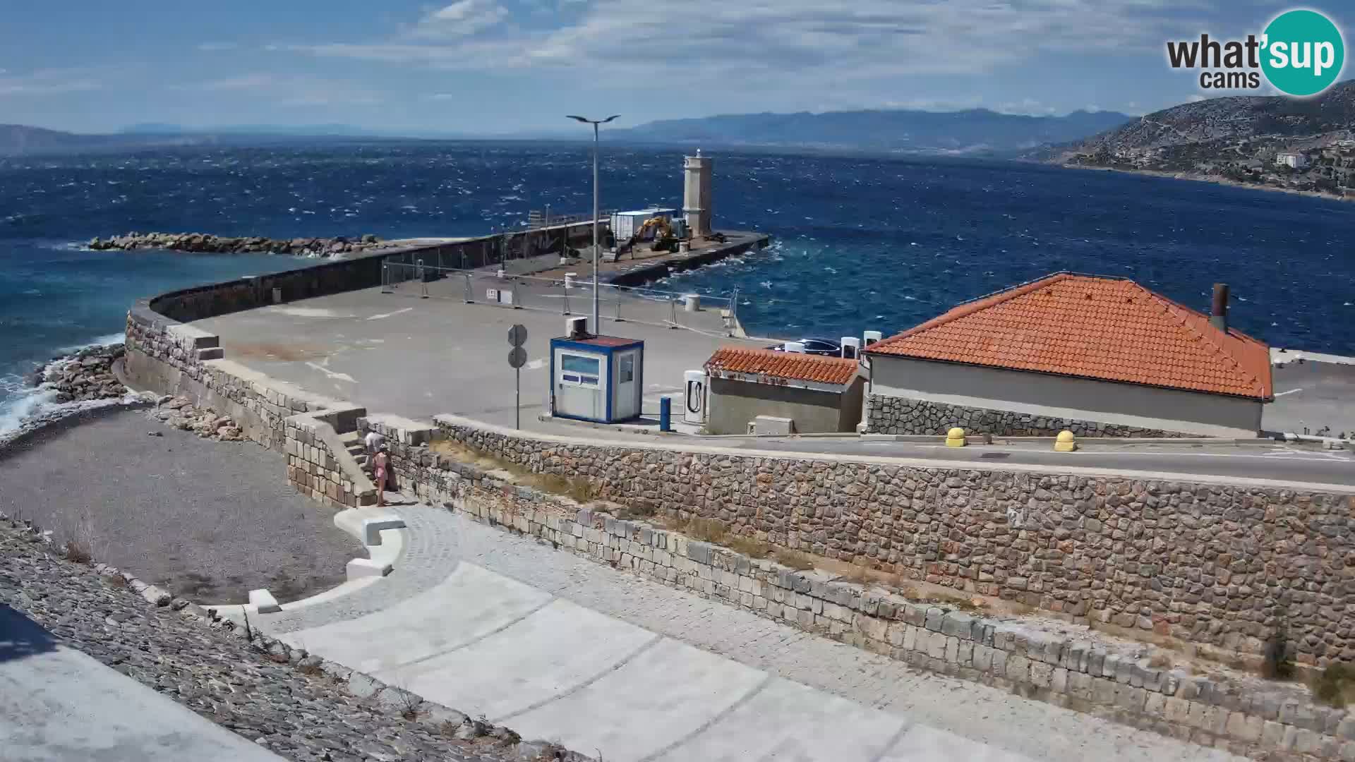 Webcam puerto de Senj – Rompeolas y faro en directo
