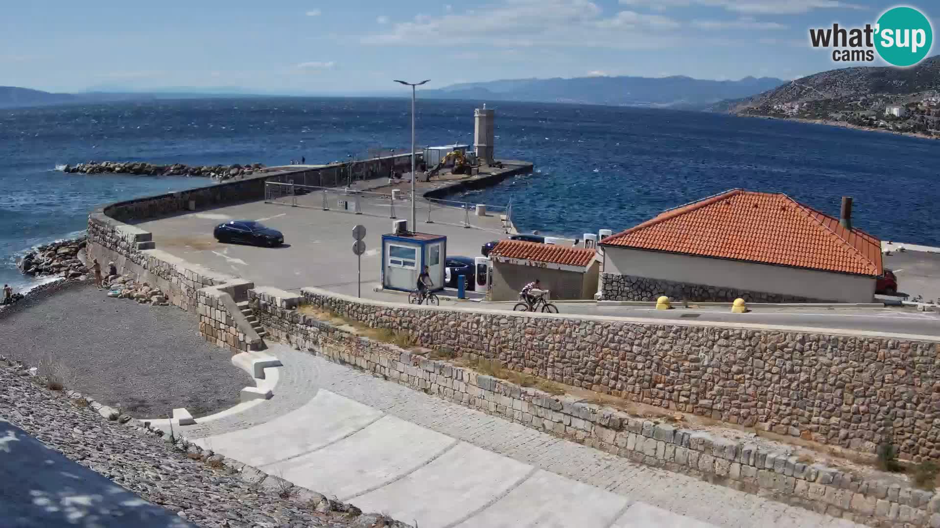 Senj Hafen Webcam – Wellenbrecher & Leuchtturm Liveblick