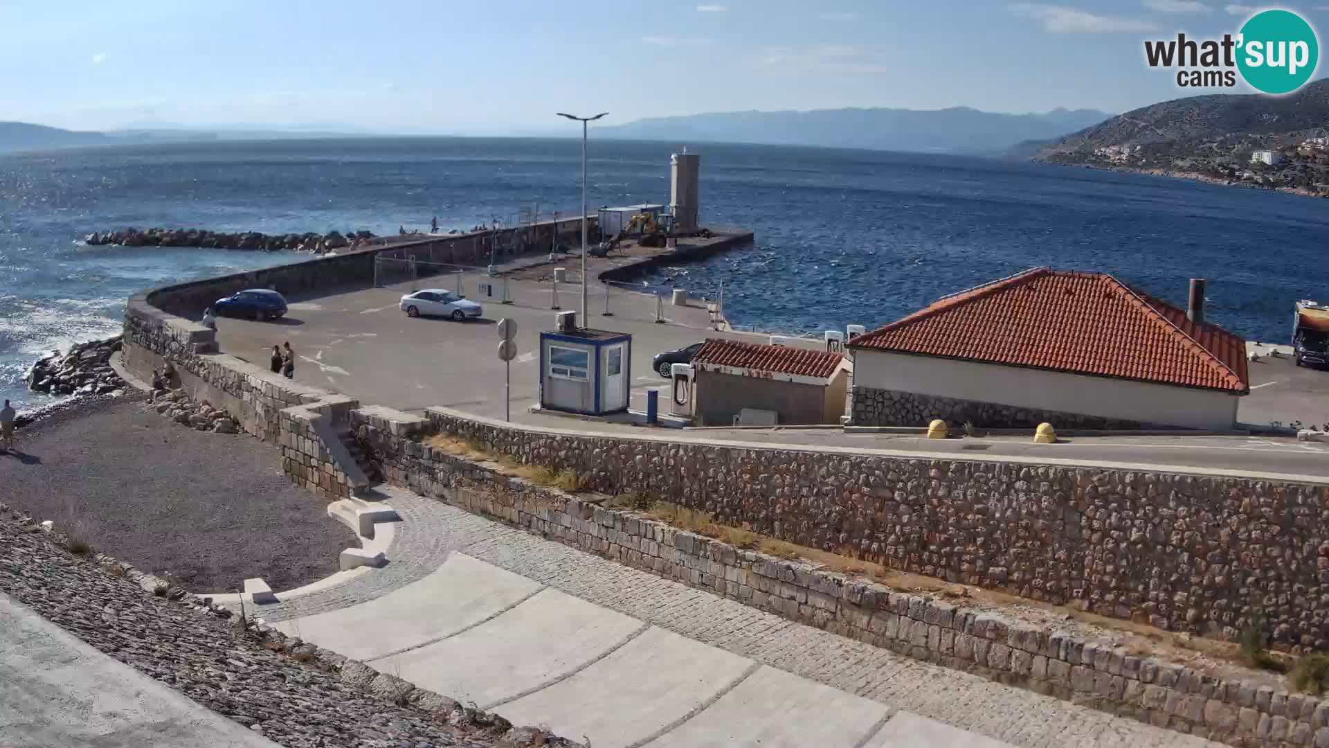 Senj Hafen Webcam – Wellenbrecher & Leuchtturm Liveblick