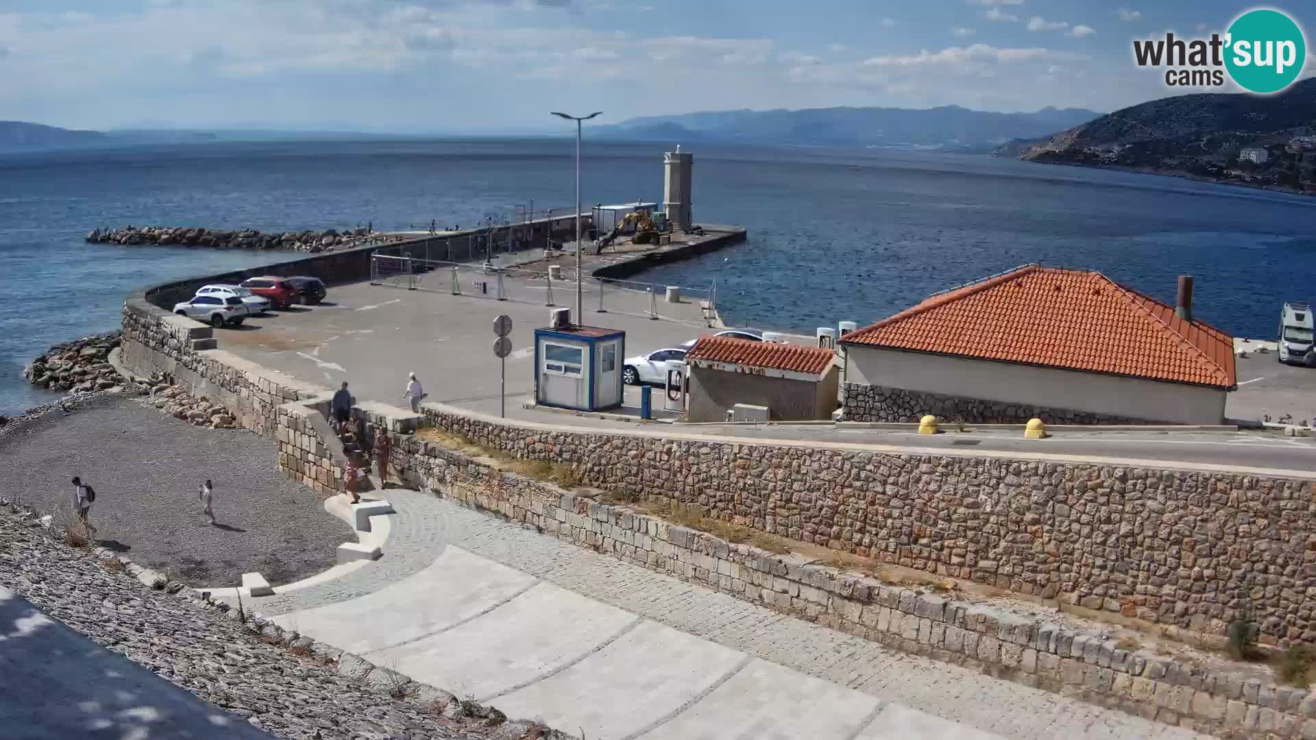 Webcam puerto de Senj – Rompeolas y faro en directo