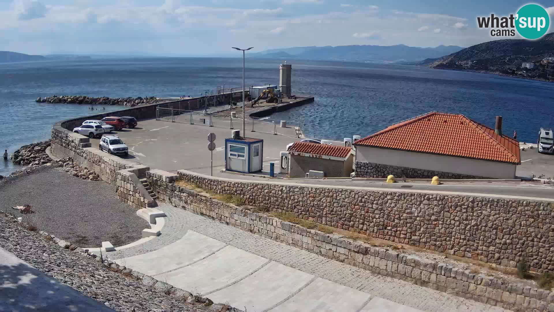 Webcam port de Senj – Vue sur la jetée et le phare