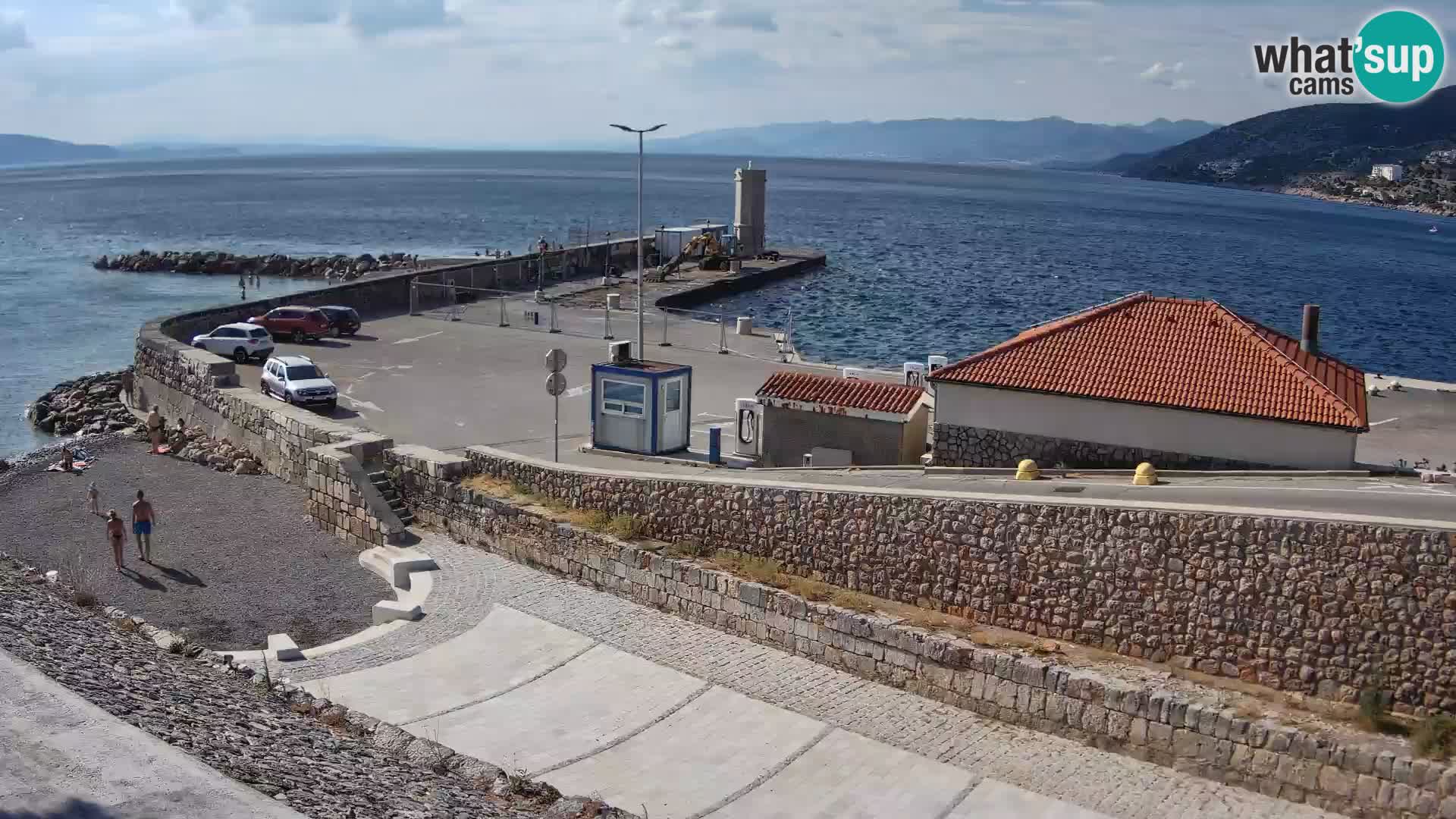 Senj Hafen Webcam – Wellenbrecher & Leuchtturm Liveblick