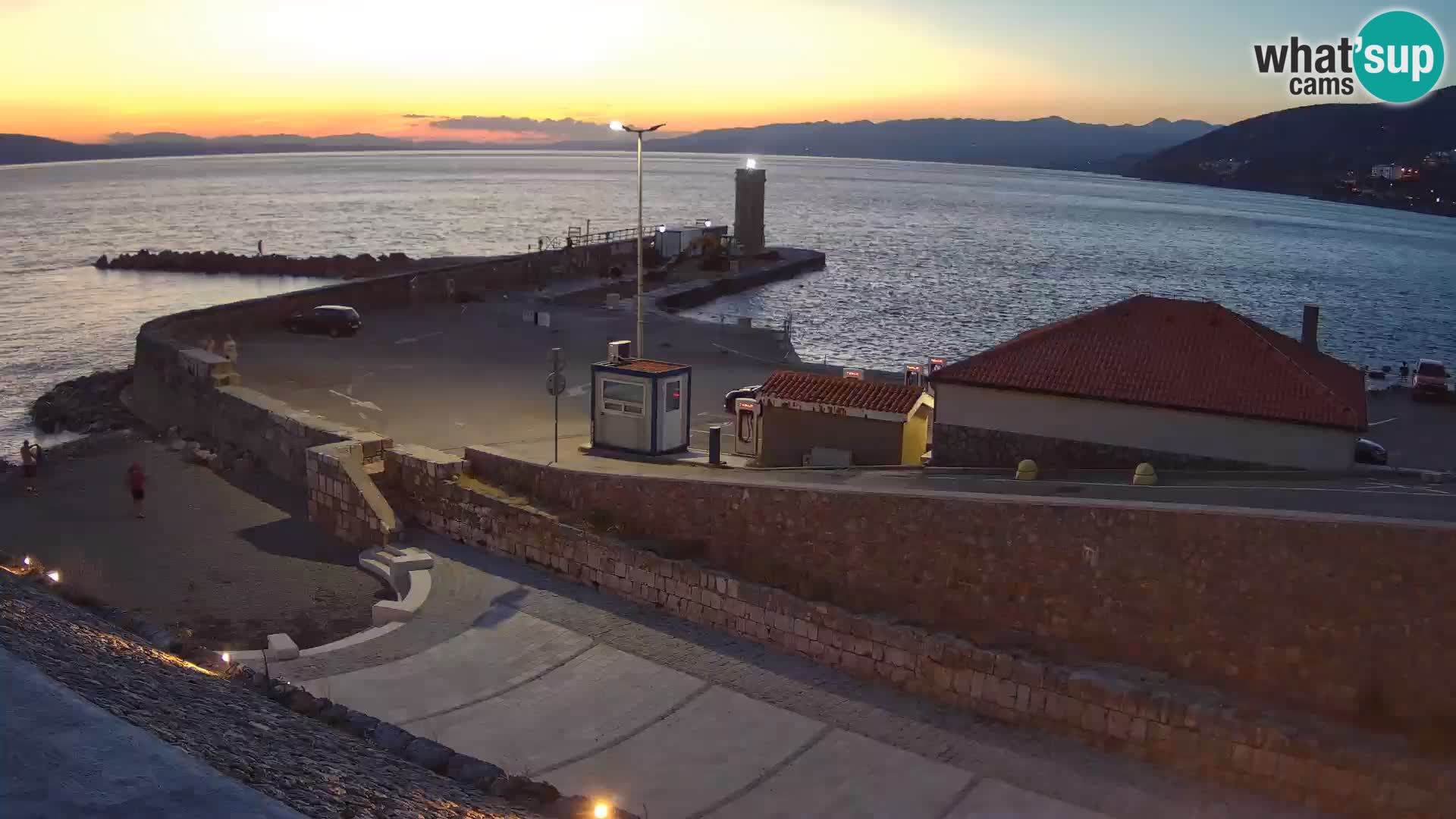 Webcam port de Senj – Vue sur la jetée et le phare