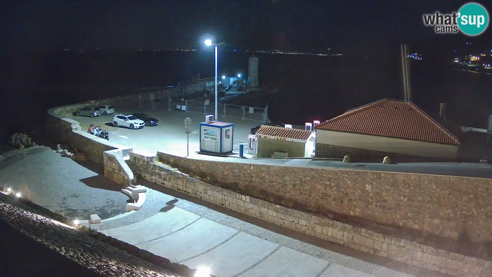 Webcam port de Senj – Vue sur la jetée et le phare