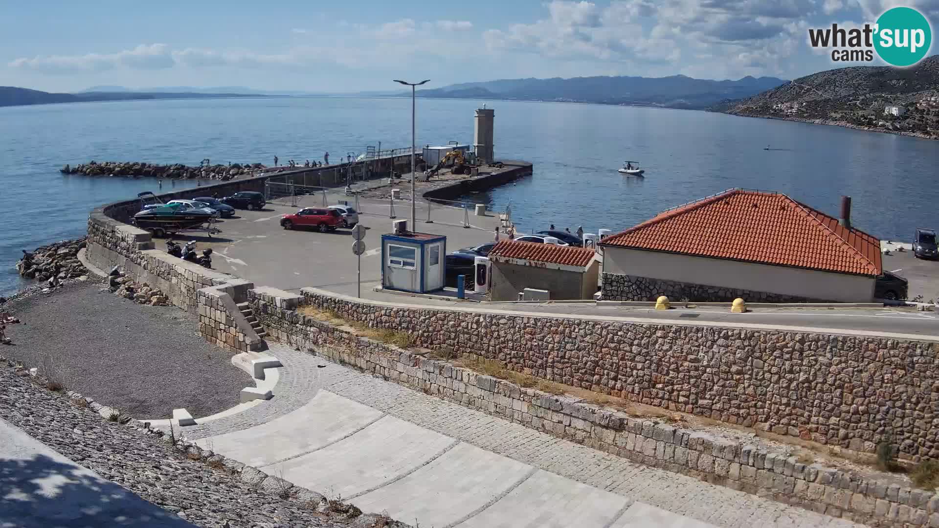 Senj Hafen Webcam – Wellenbrecher & Leuchtturm Liveblick