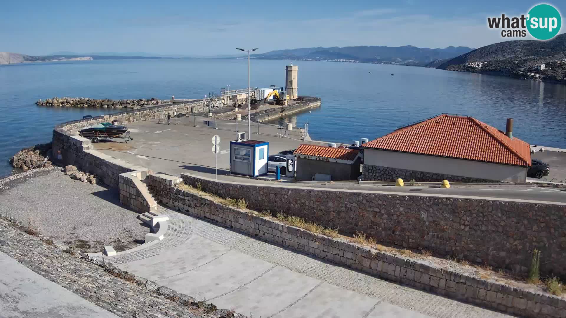 Senj Hafen Webcam – Wellenbrecher & Leuchtturm Liveblick