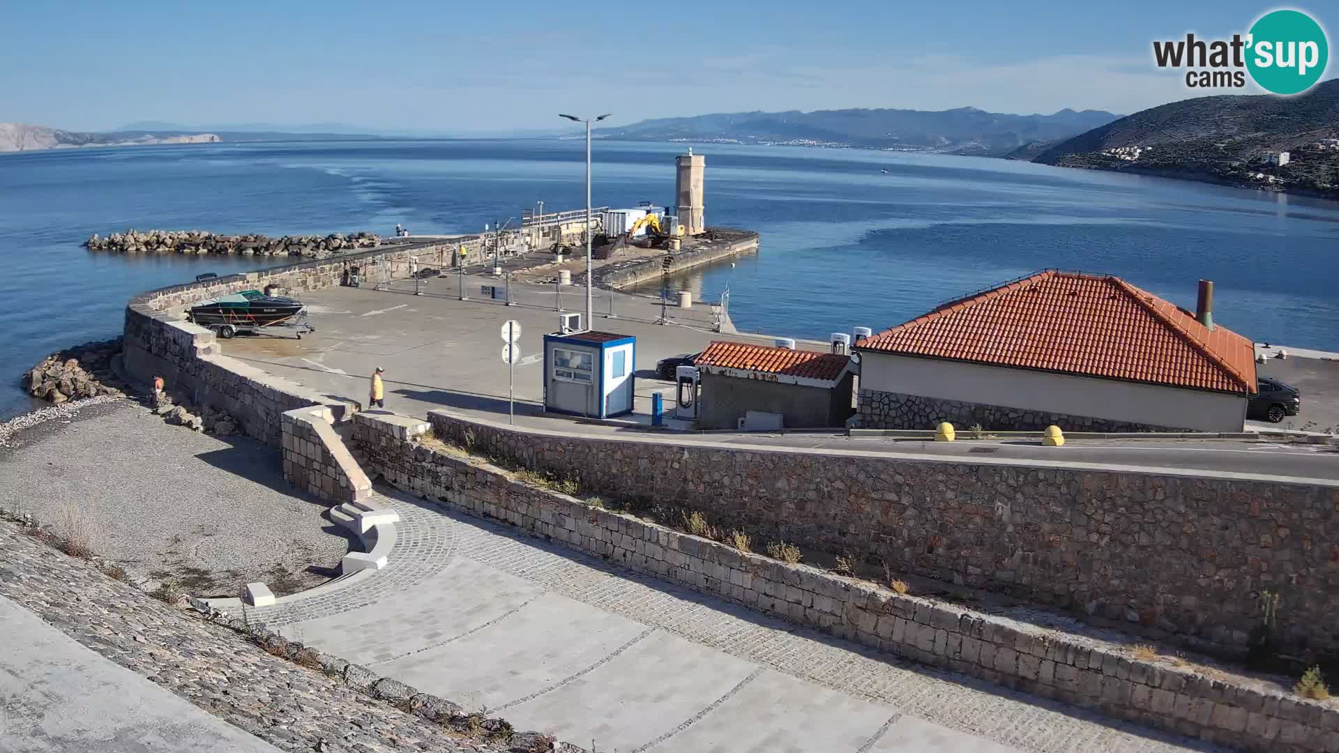 Webcam puerto de Senj – Rompeolas y faro en directo