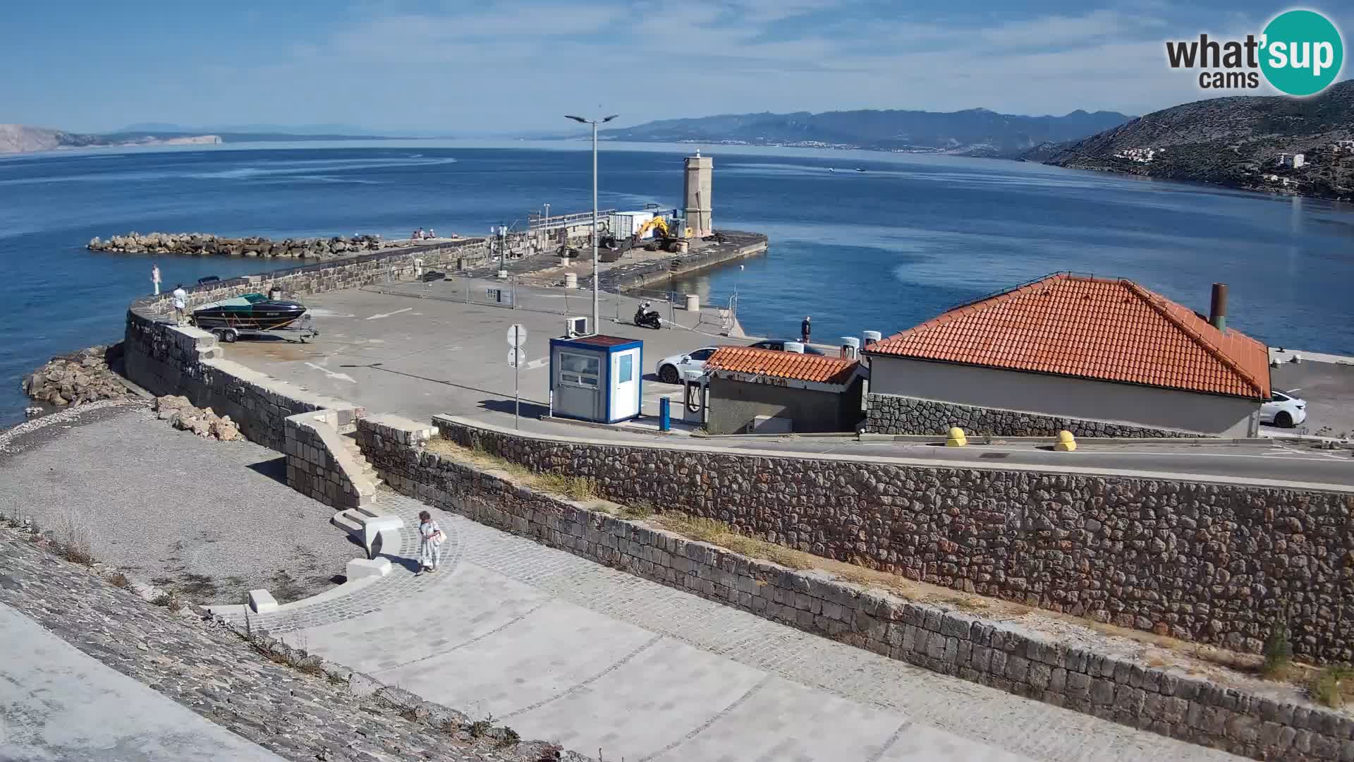 Senj Hafen Webcam – Wellenbrecher & Leuchtturm Liveblick