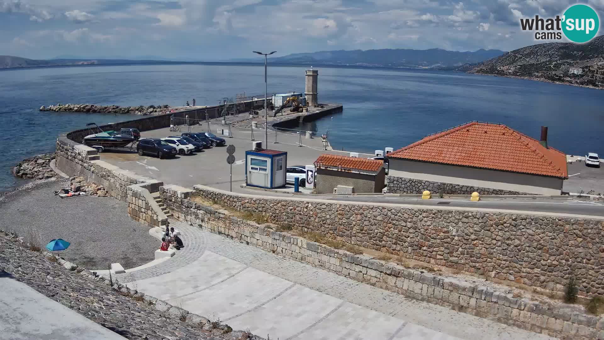 Webcam puerto de Senj – Rompeolas y faro en directo