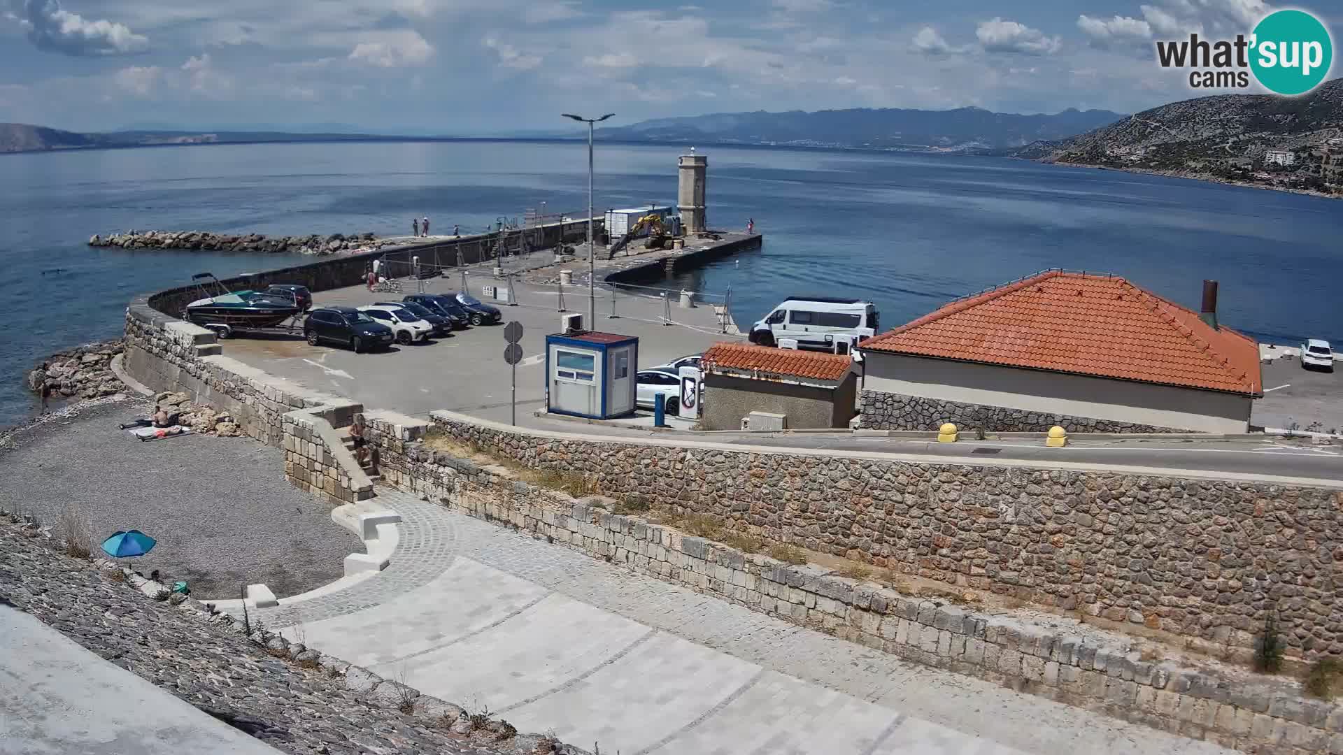 Webcam puerto de Senj – Rompeolas y faro en directo