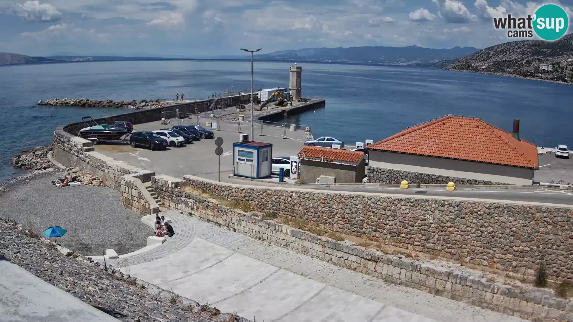 Webcam puerto de Senj – Rompeolas y faro en directo