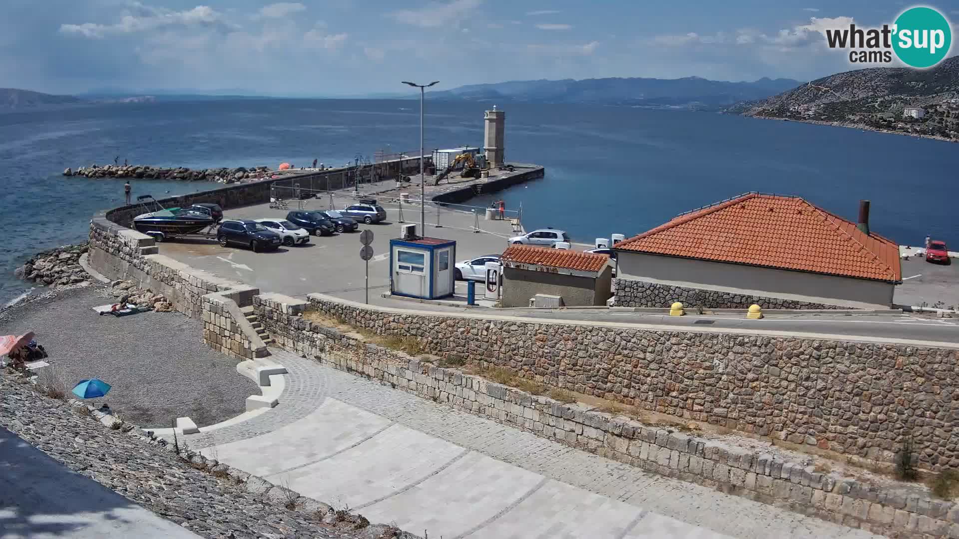 Webcam puerto de Senj – Rompeolas y faro en directo