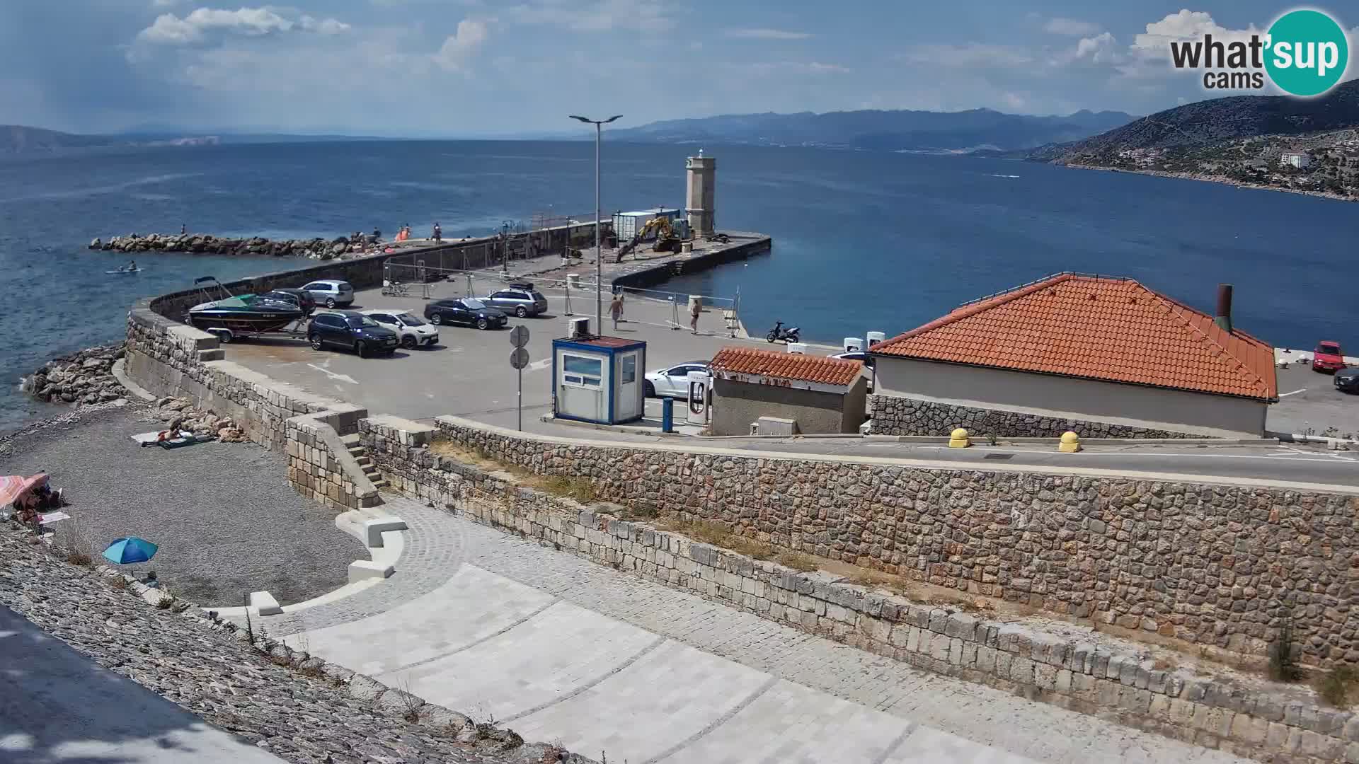 Webcam puerto de Senj – Rompeolas y faro en directo
