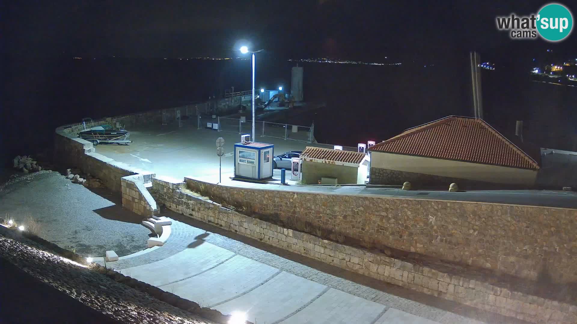 Webcam port de Senj – Vue sur la jetée et le phare