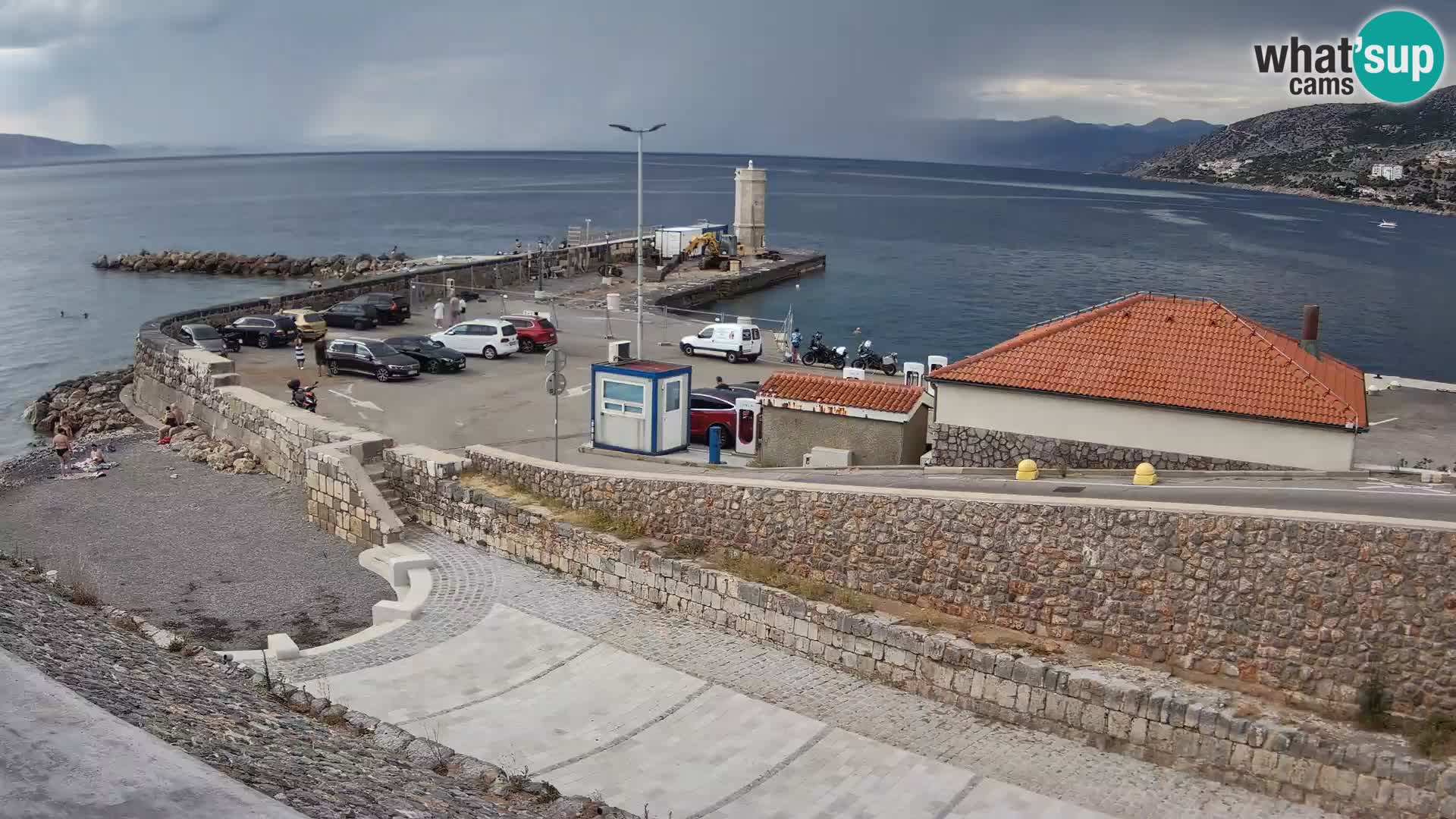 Webcam port de Senj – Vue sur la jetée et le phare