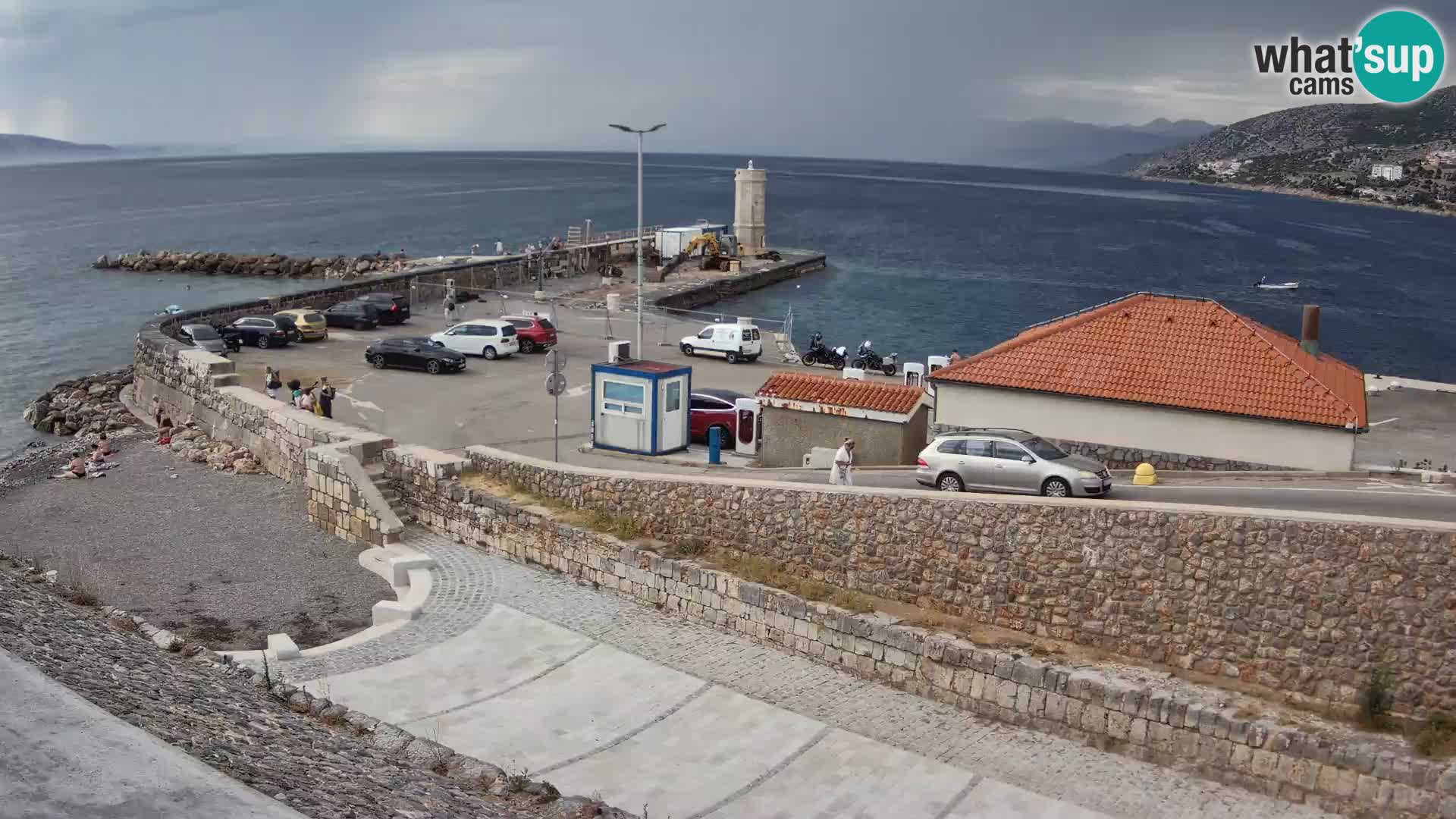 Senj Hafen Webcam – Wellenbrecher & Leuchtturm Liveblick