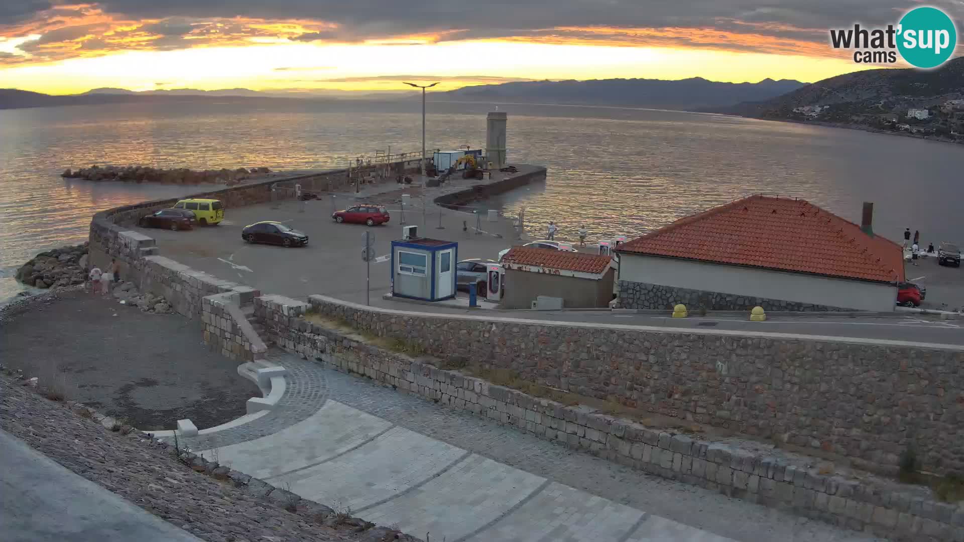 Webcam port de Senj – Vue sur la jetée et le phare