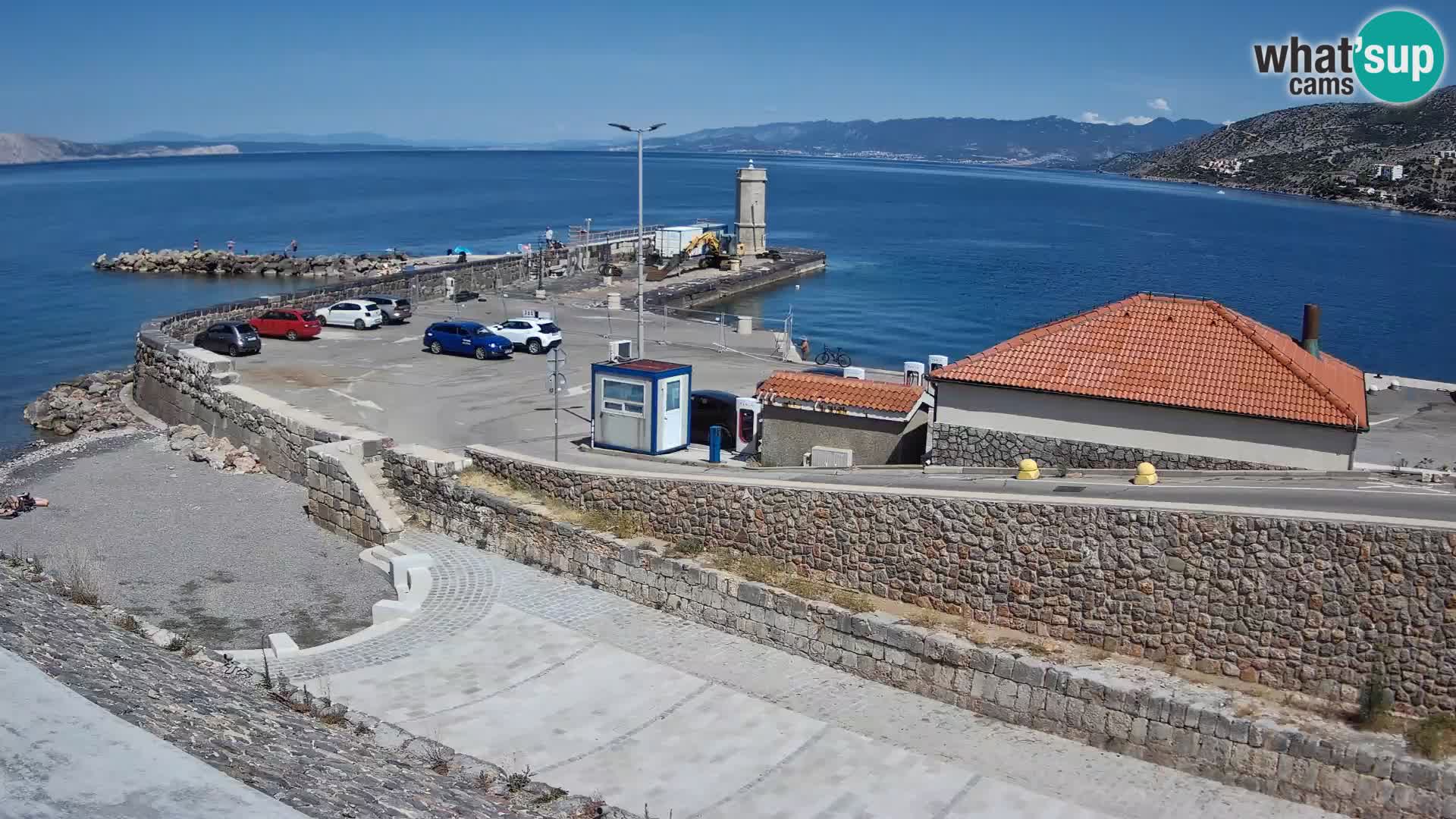 Senj Hafen Webcam – Wellenbrecher & Leuchtturm Liveblick