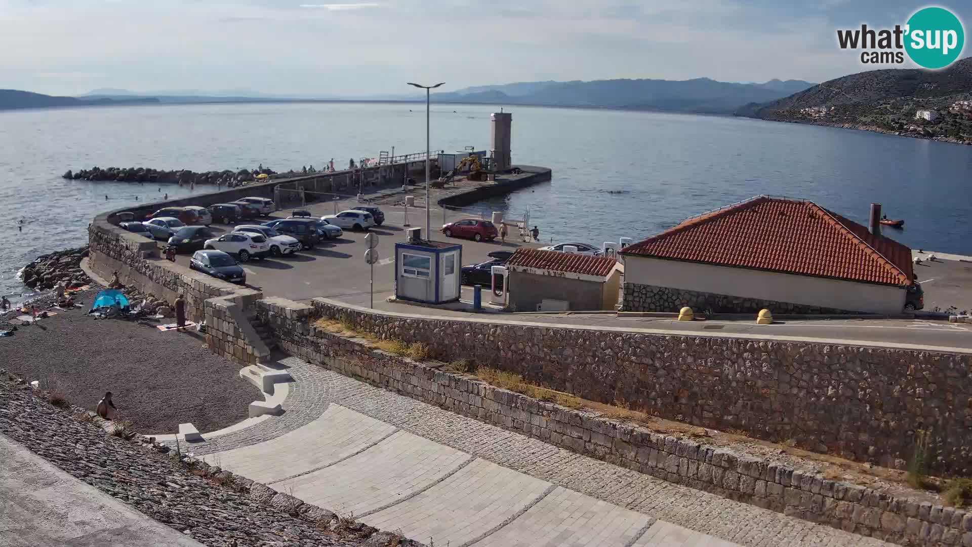 Webcam port de Senj – Vue sur la jetée et le phare