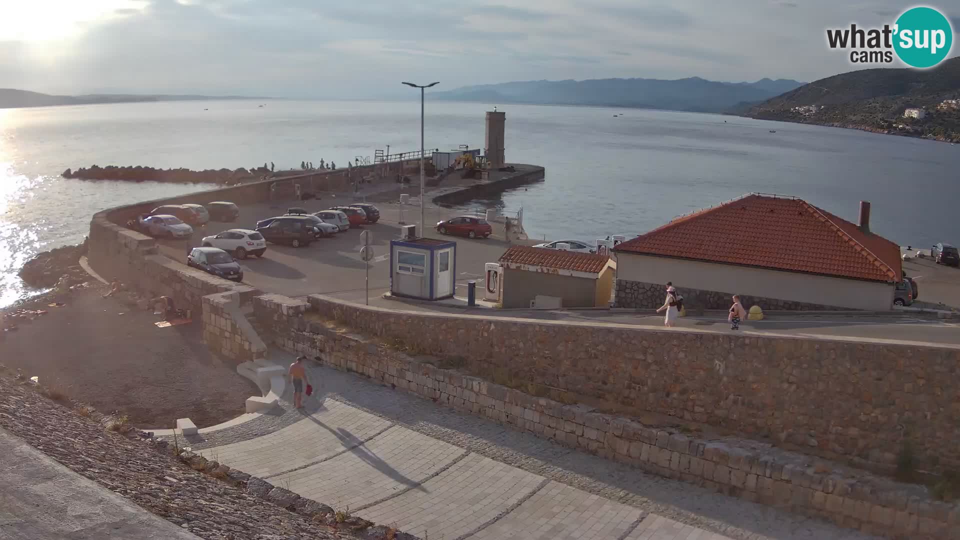 Webcam puerto de Senj – Rompeolas y faro en directo