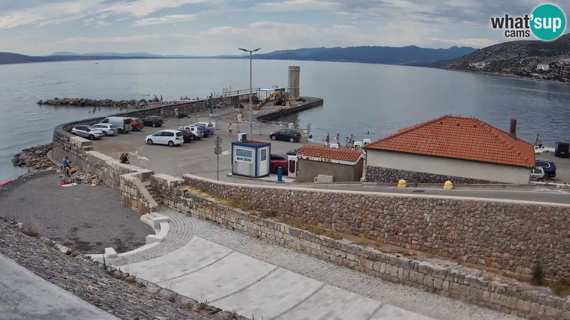 Senj Hafen Webcam – Wellenbrecher & Leuchtturm Liveblick