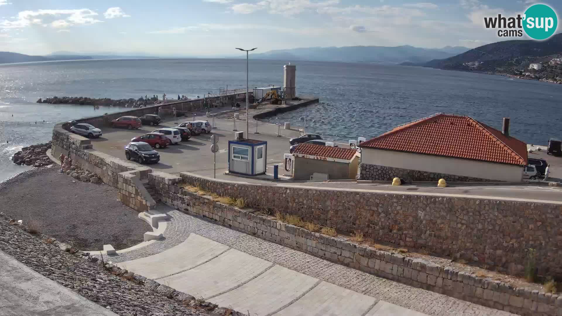 Senj Hafen Webcam – Wellenbrecher & Leuchtturm Liveblick