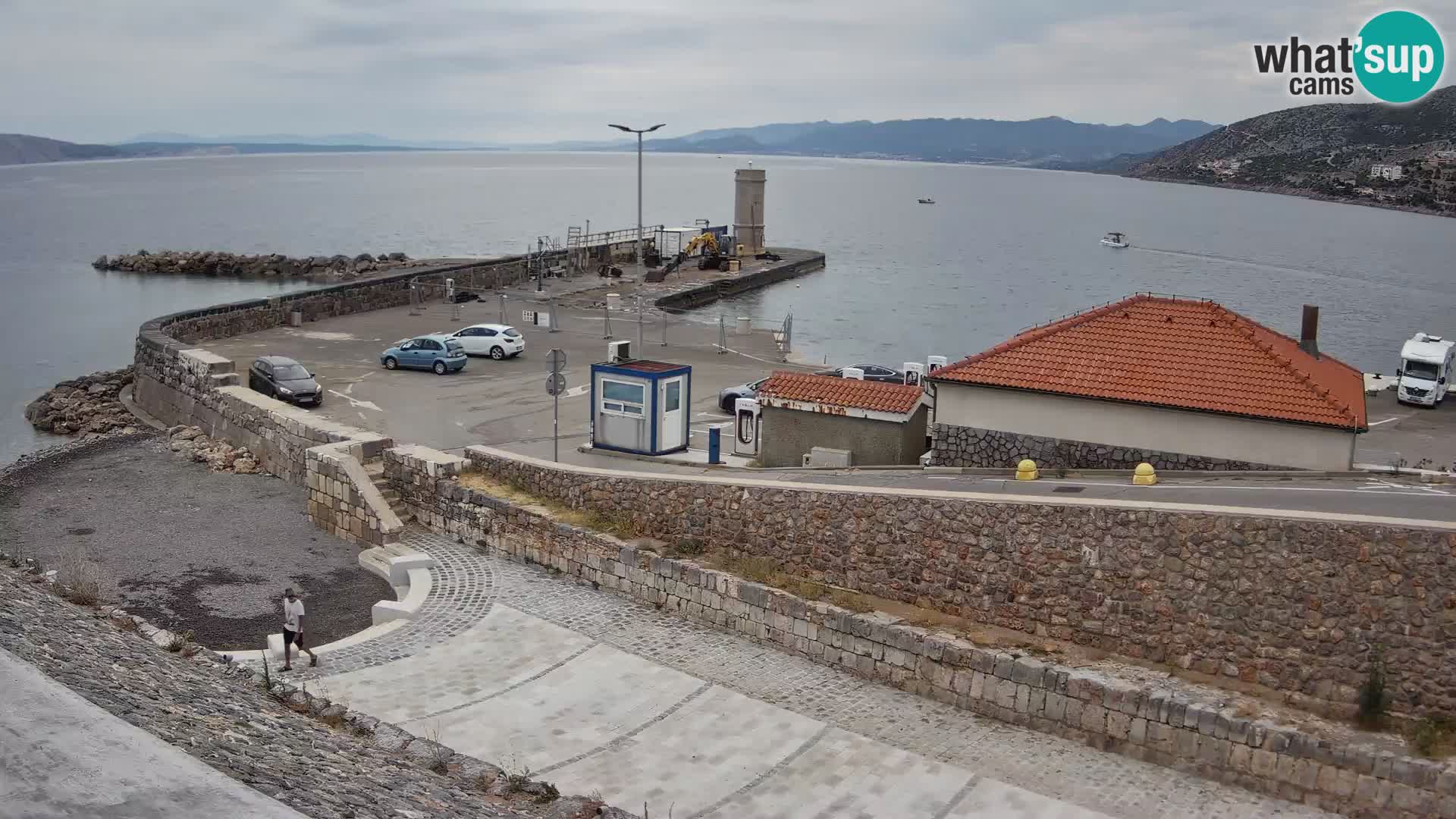 Webcam port de Senj – Vue sur la jetée et le phare