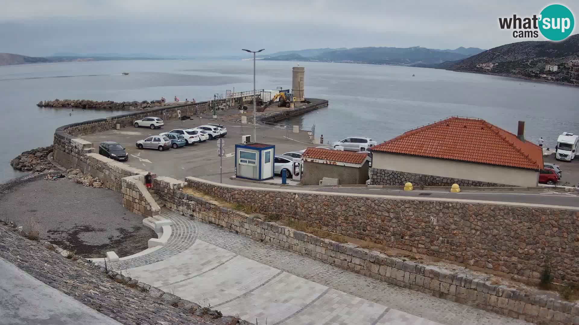 Senj Hafen Webcam – Wellenbrecher & Leuchtturm Liveblick