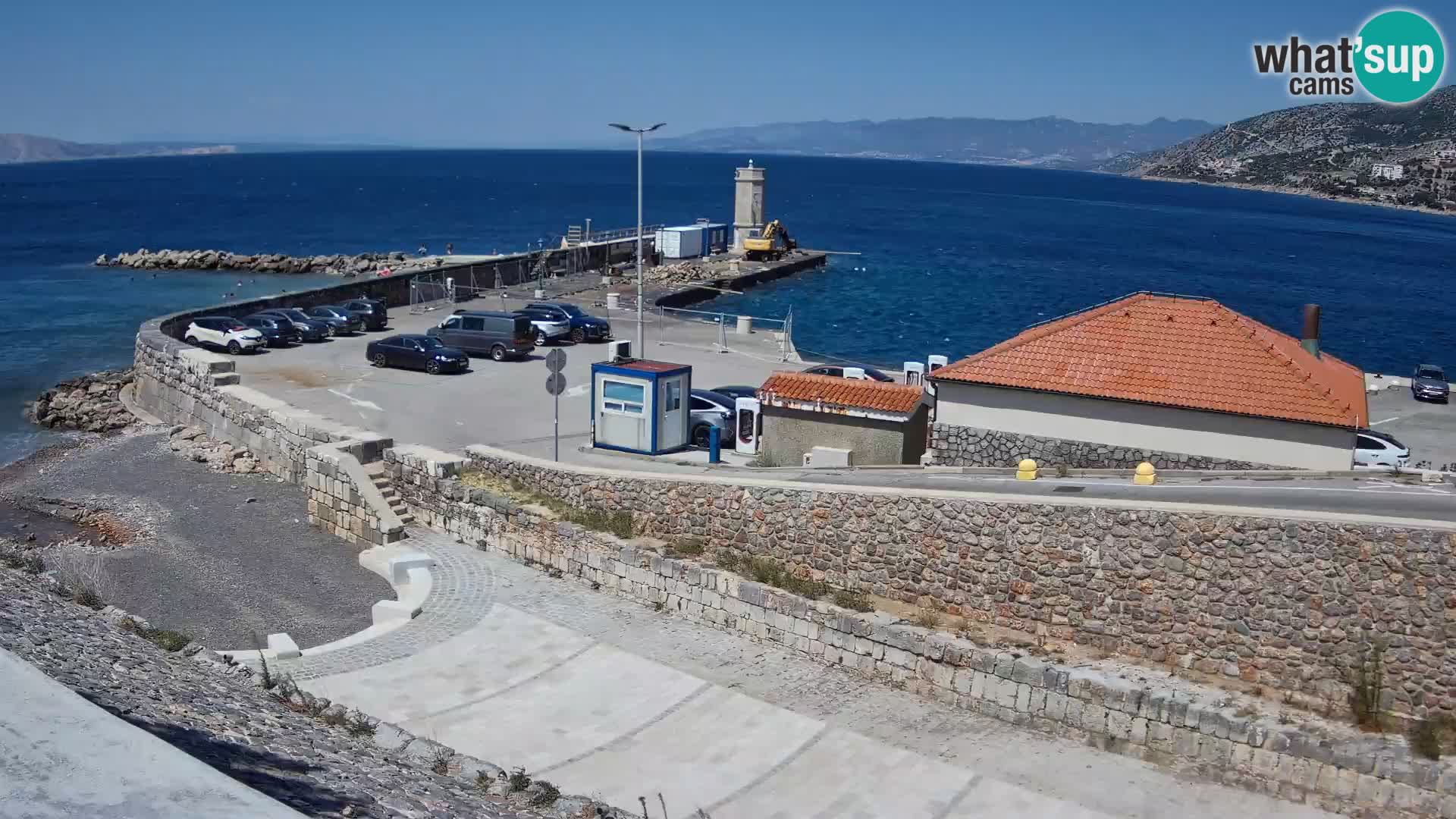 Webcam puerto de Senj – Rompeolas y faro en directo